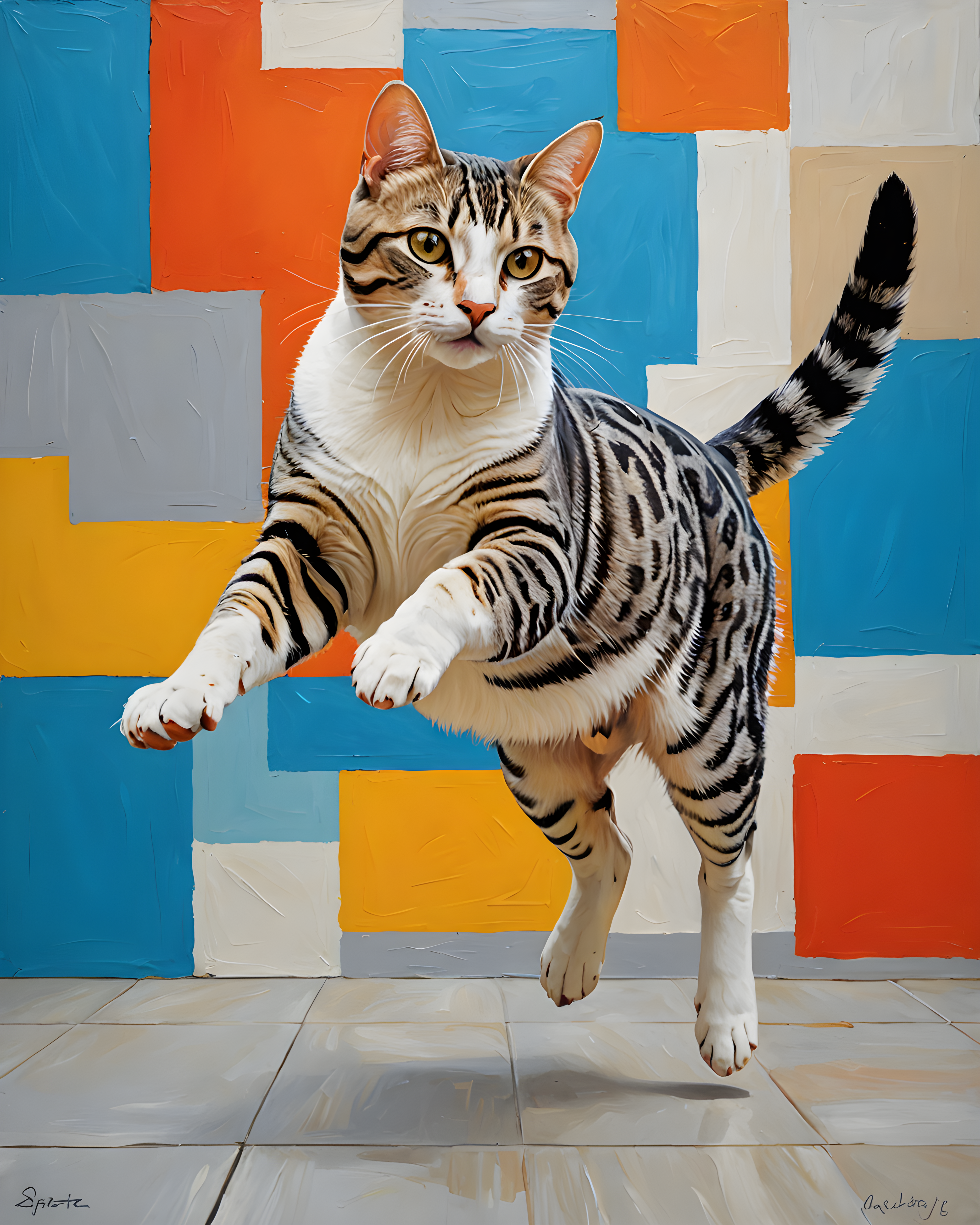 American Shorthair — Abstract (Energetic)