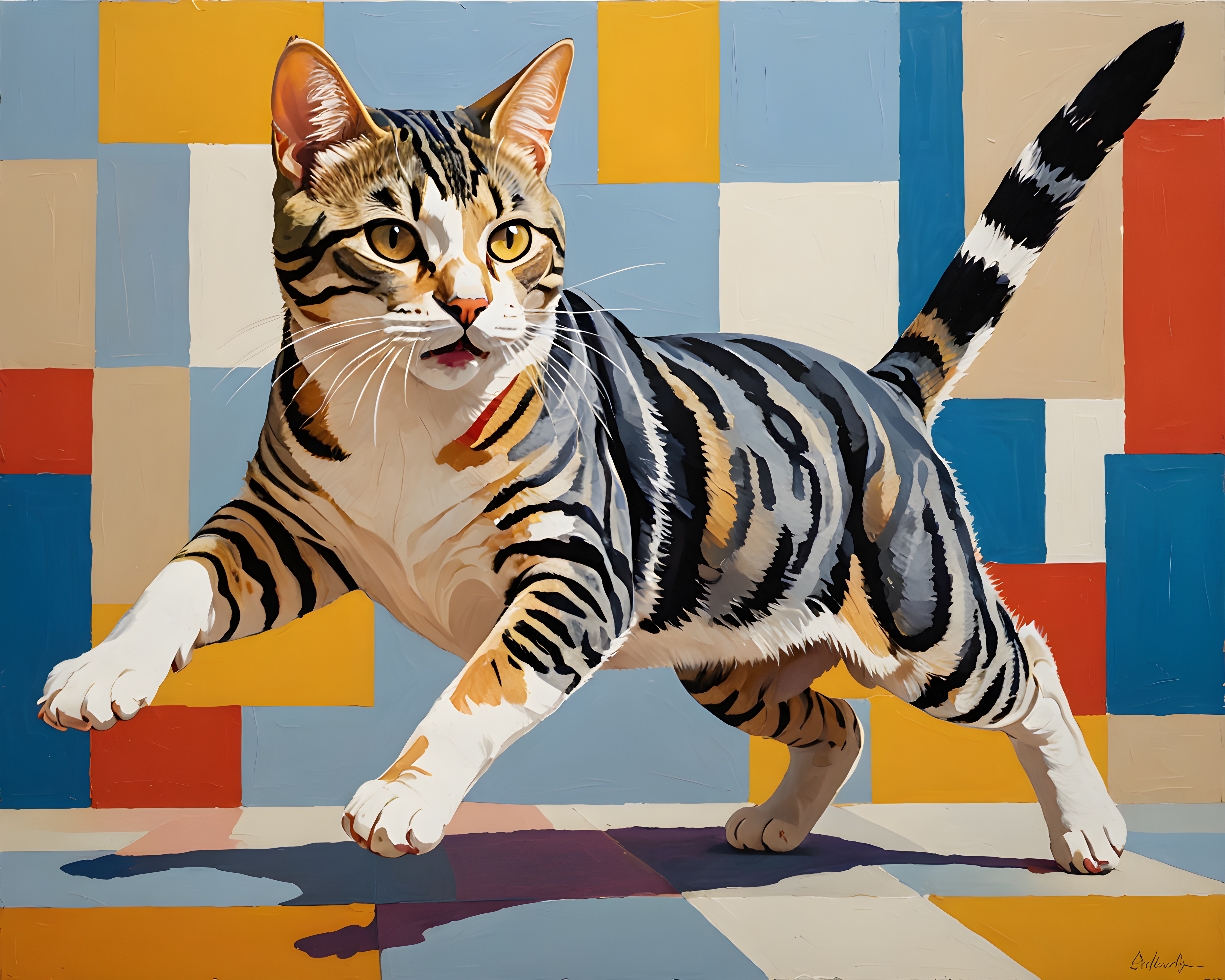 American Shorthair — Abstract (Happy)