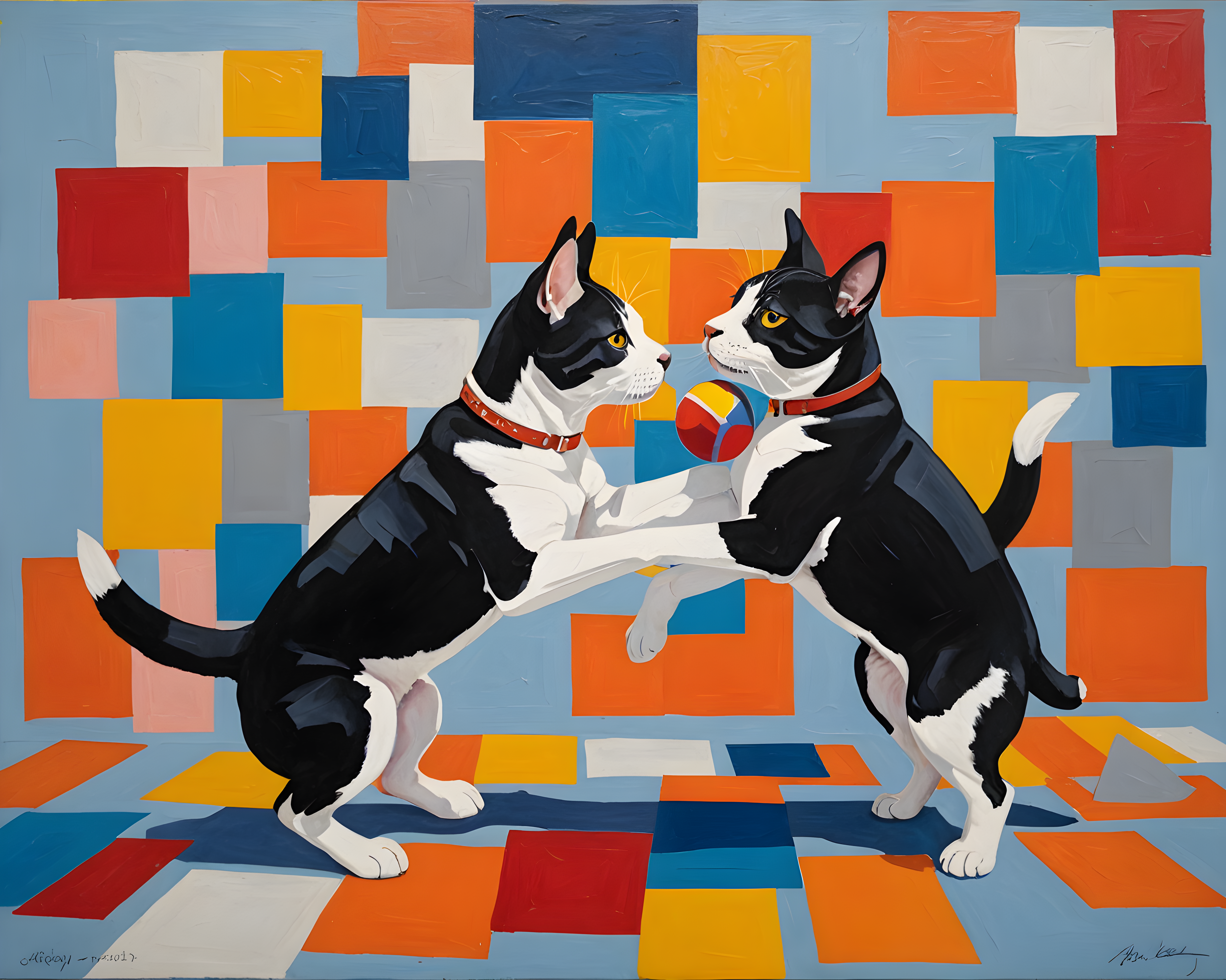 American Shorthair — Abstract (Playful)