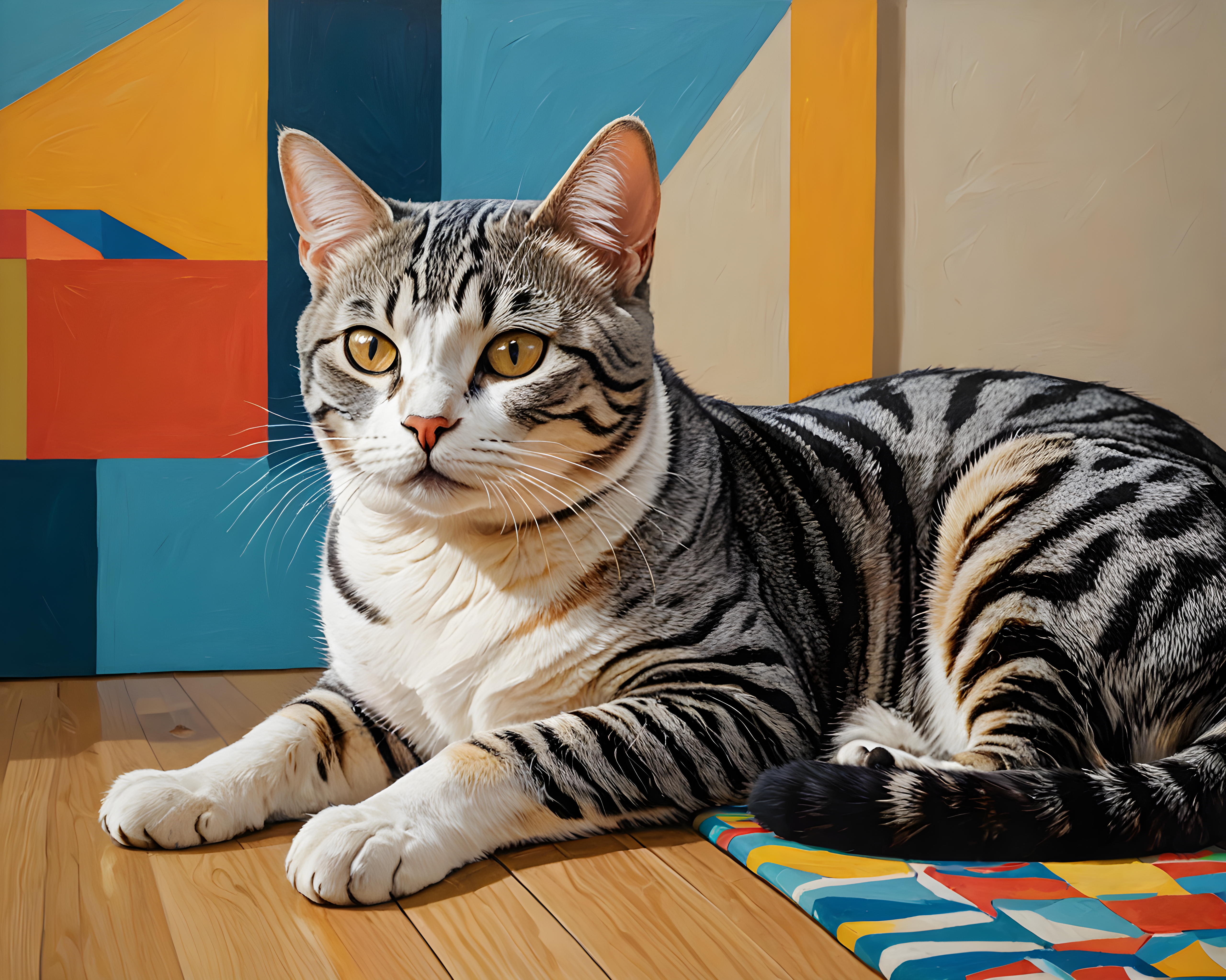 American Shorthair — Abstract (Sleepy)