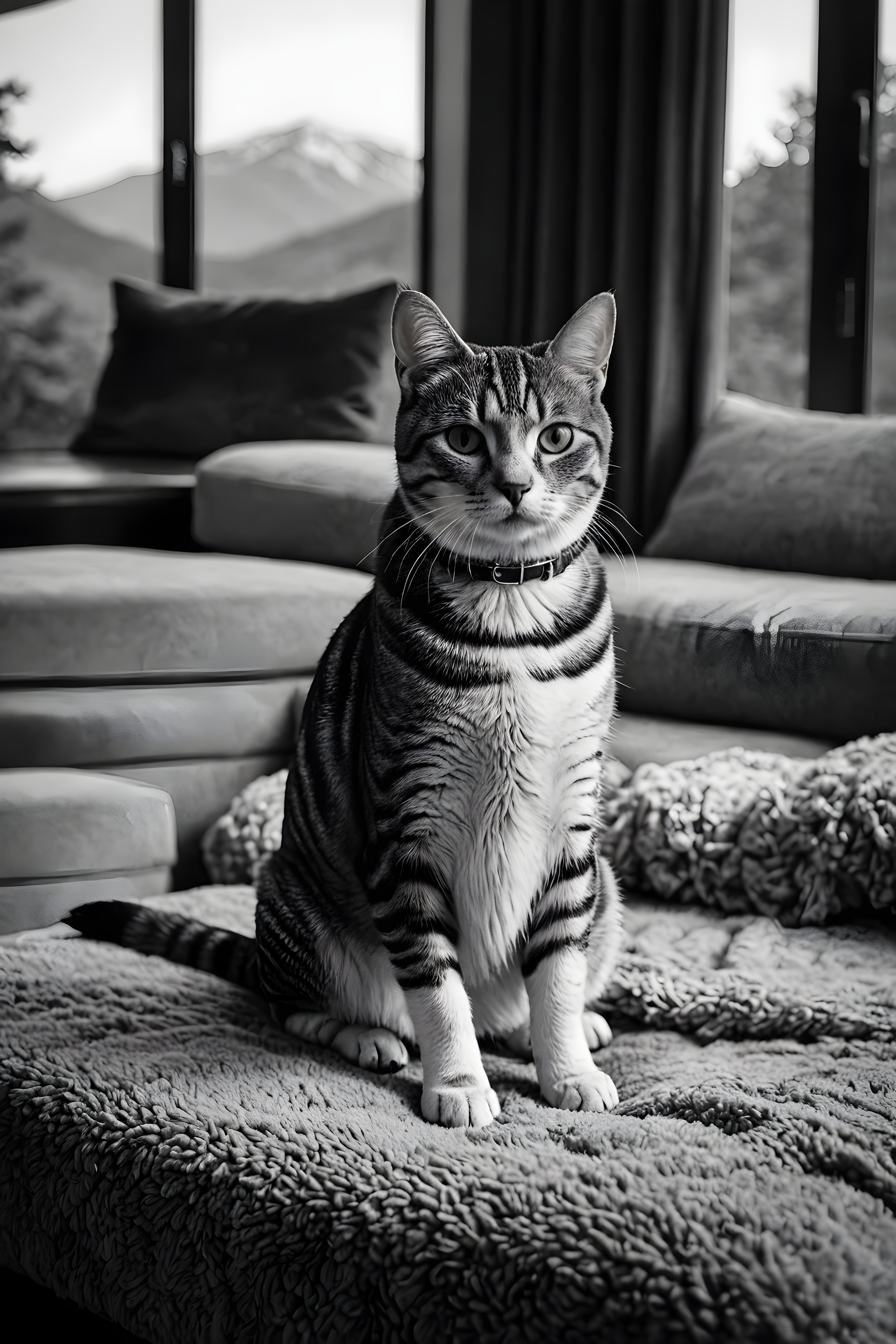 American Shorthair — Black & White (Luxury)