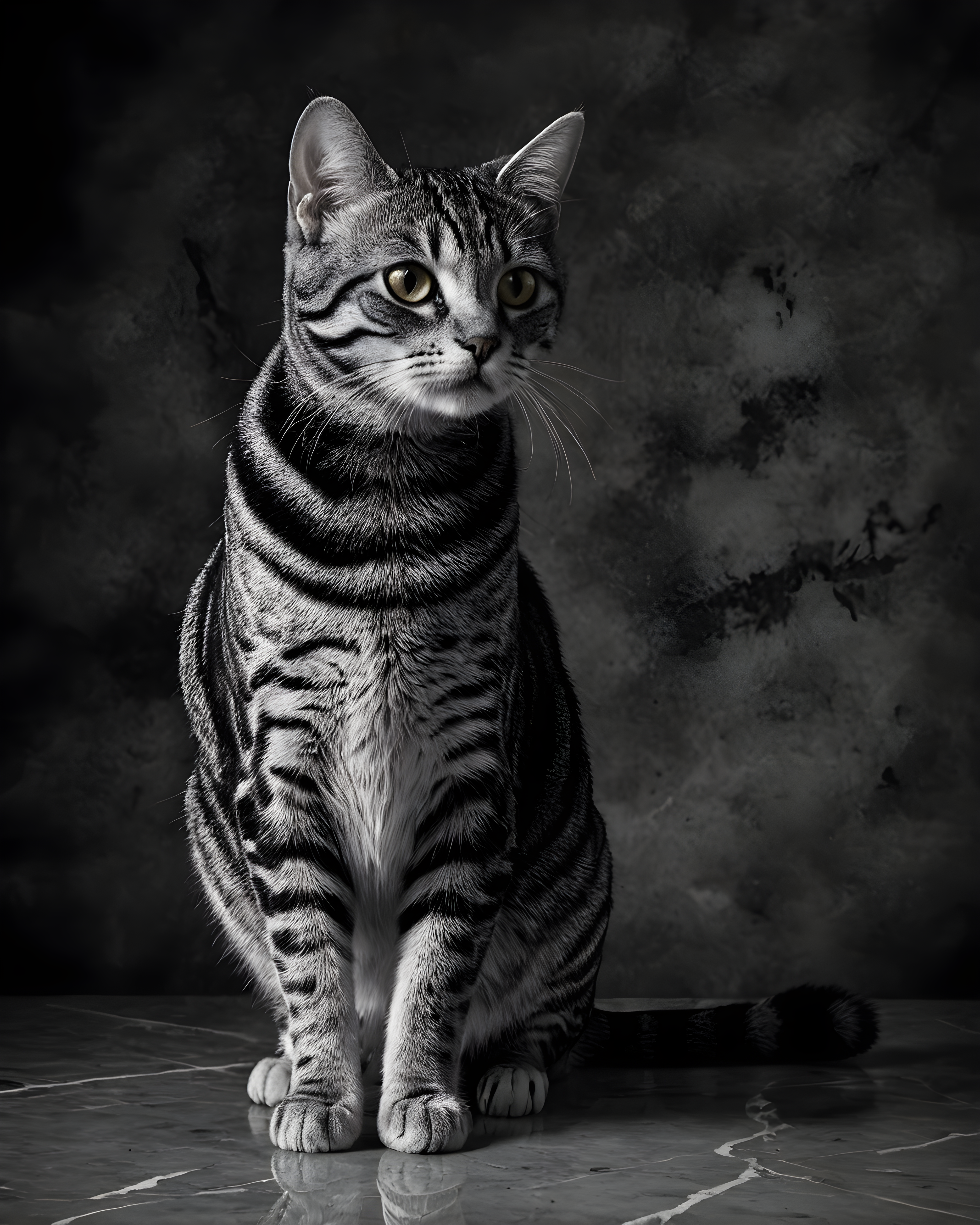 American Shorthair — Black & White (Luxury)