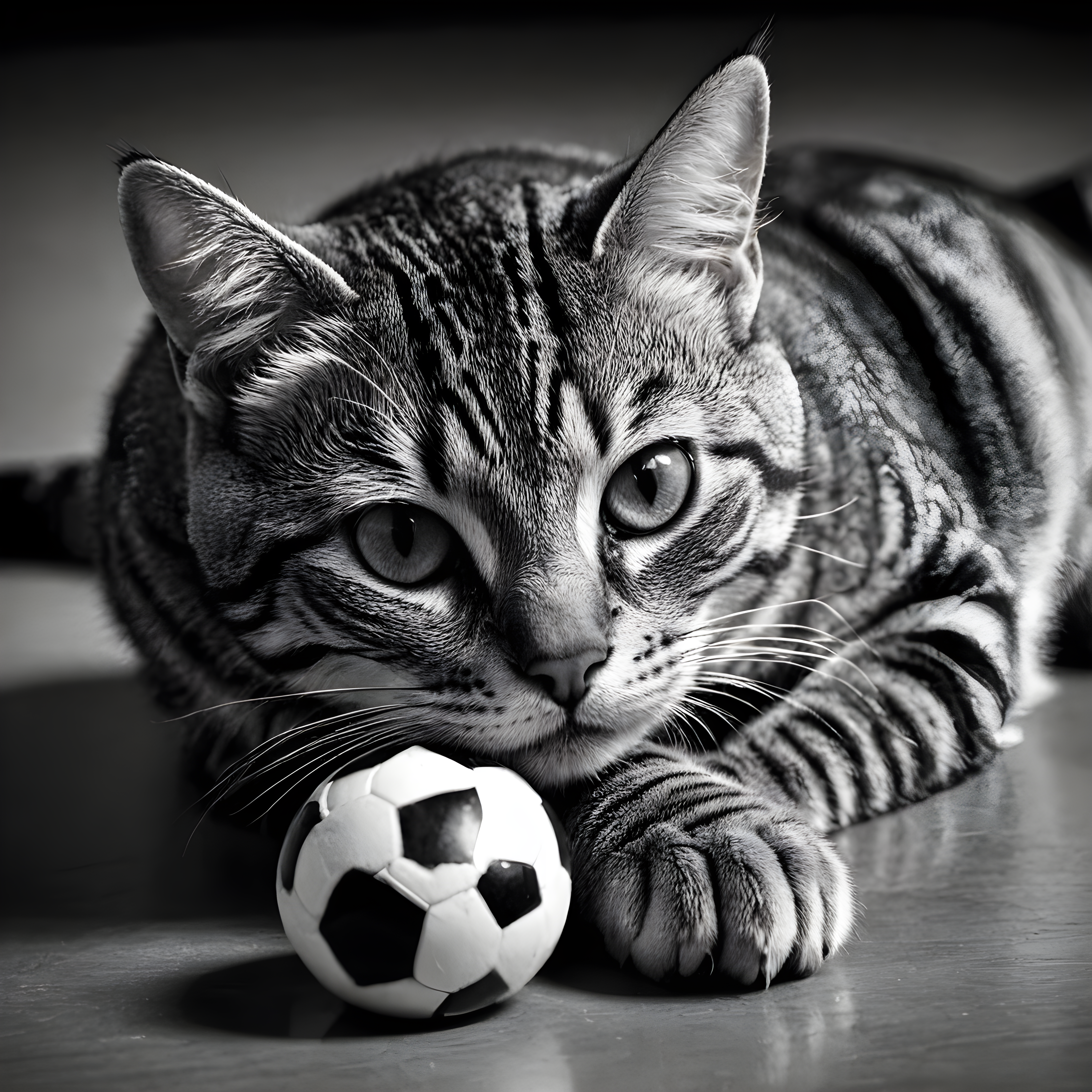 American Shorthair — Black & White (Playful)