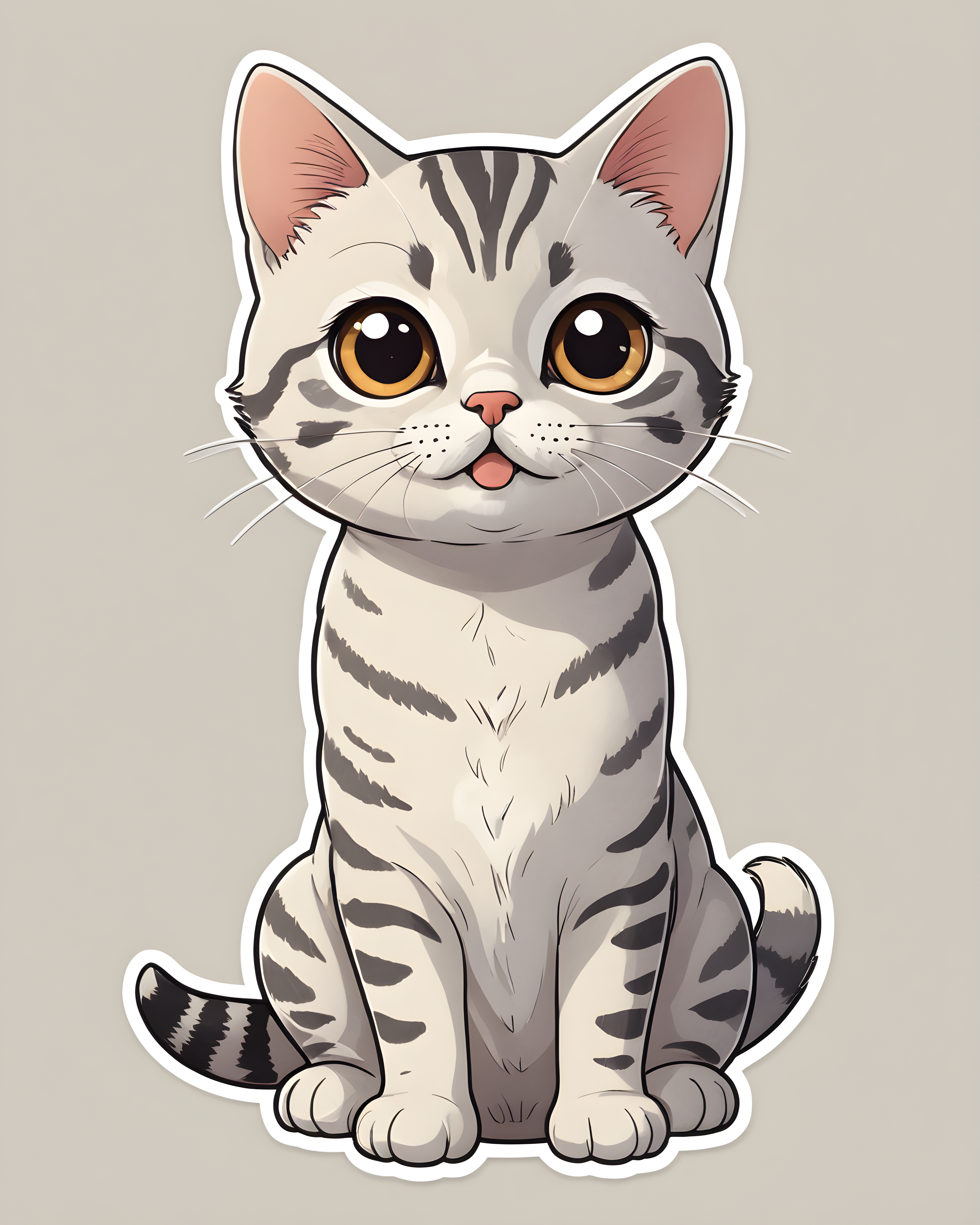 American Shorthair — Cartoon / Kawaii (Playful)