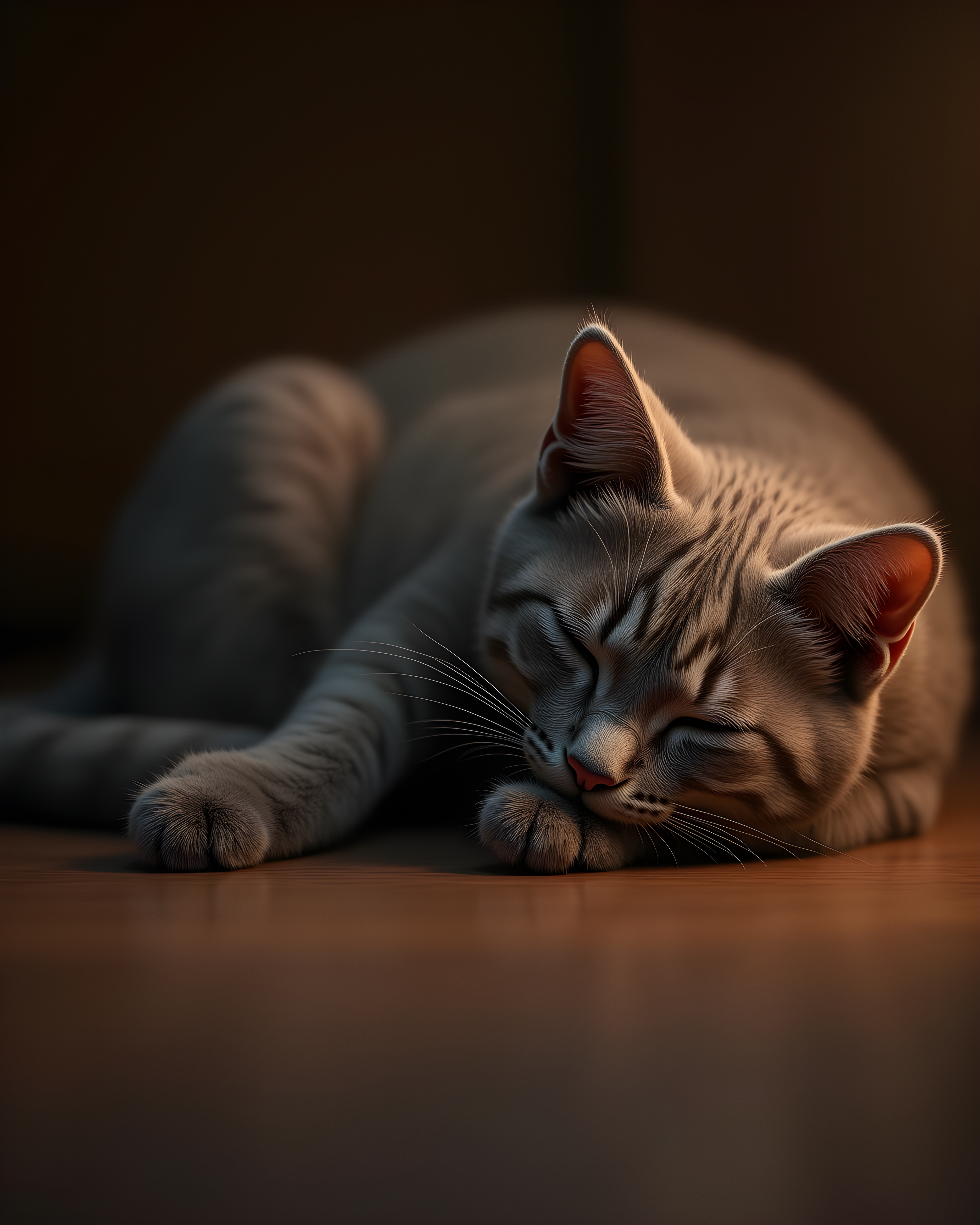 American Shorthair — Hyper-Realistic (Sleepy)