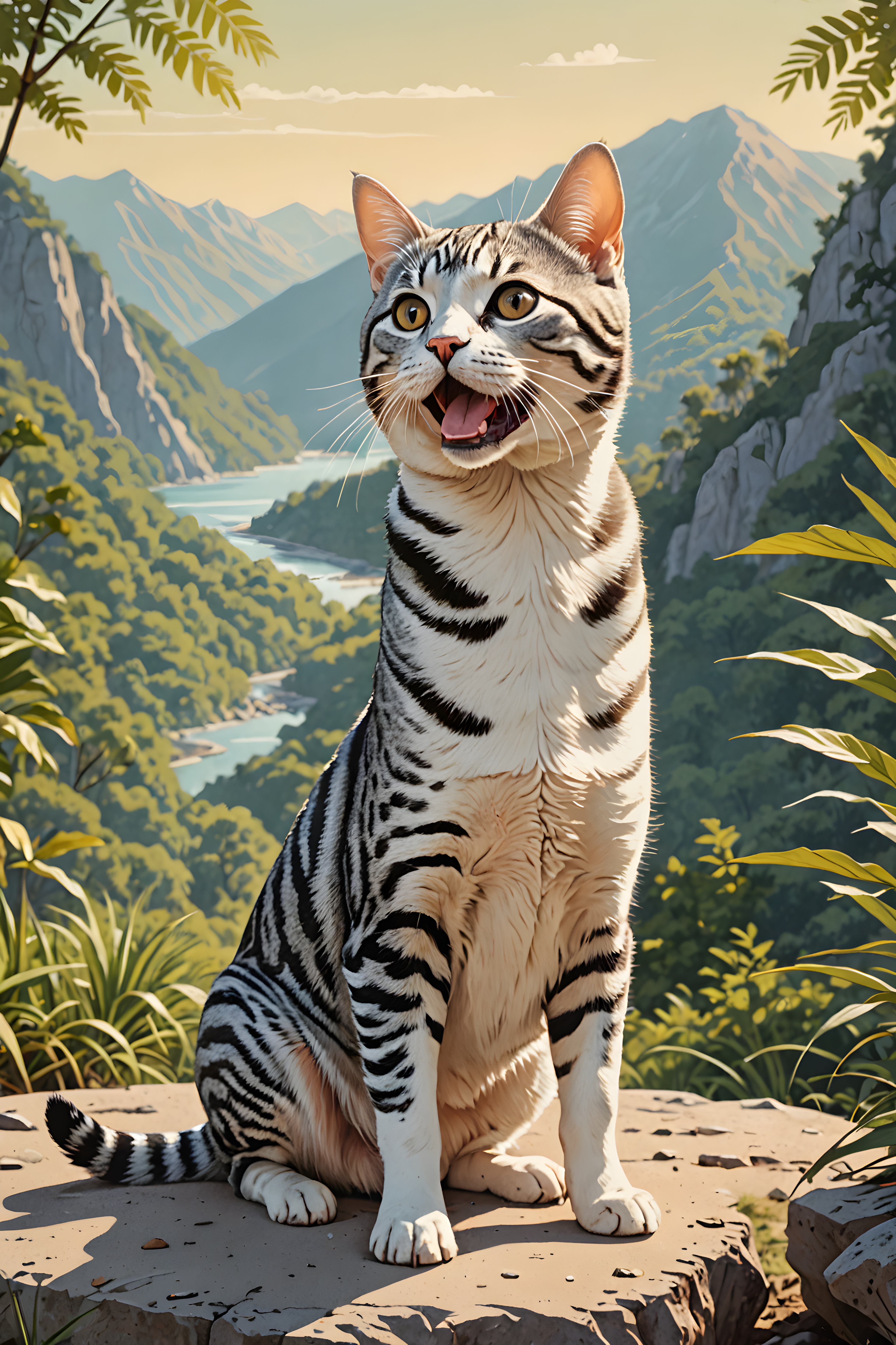 American Shorthair — Retro (Happy)