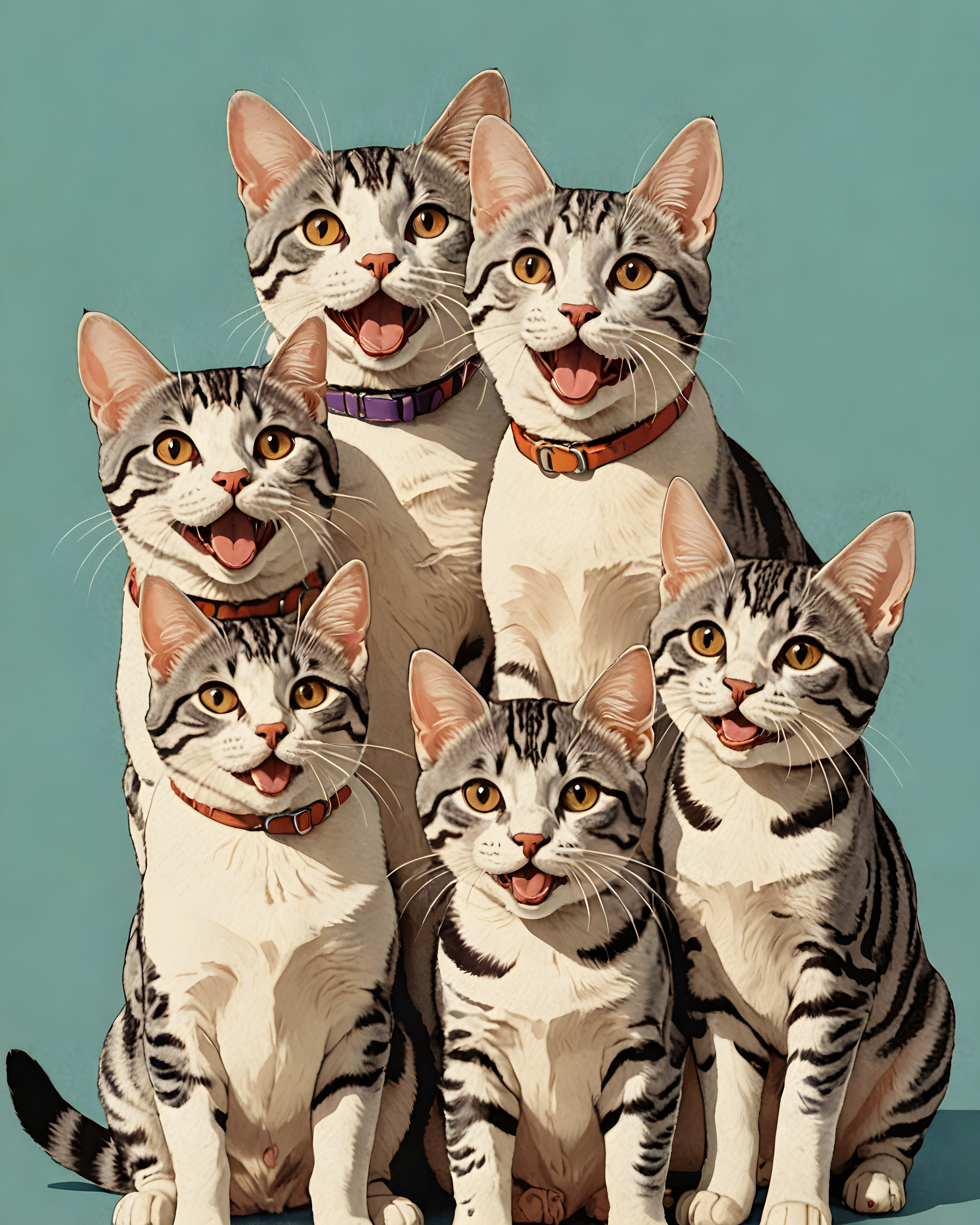 American Shorthair — Retro (Happy)