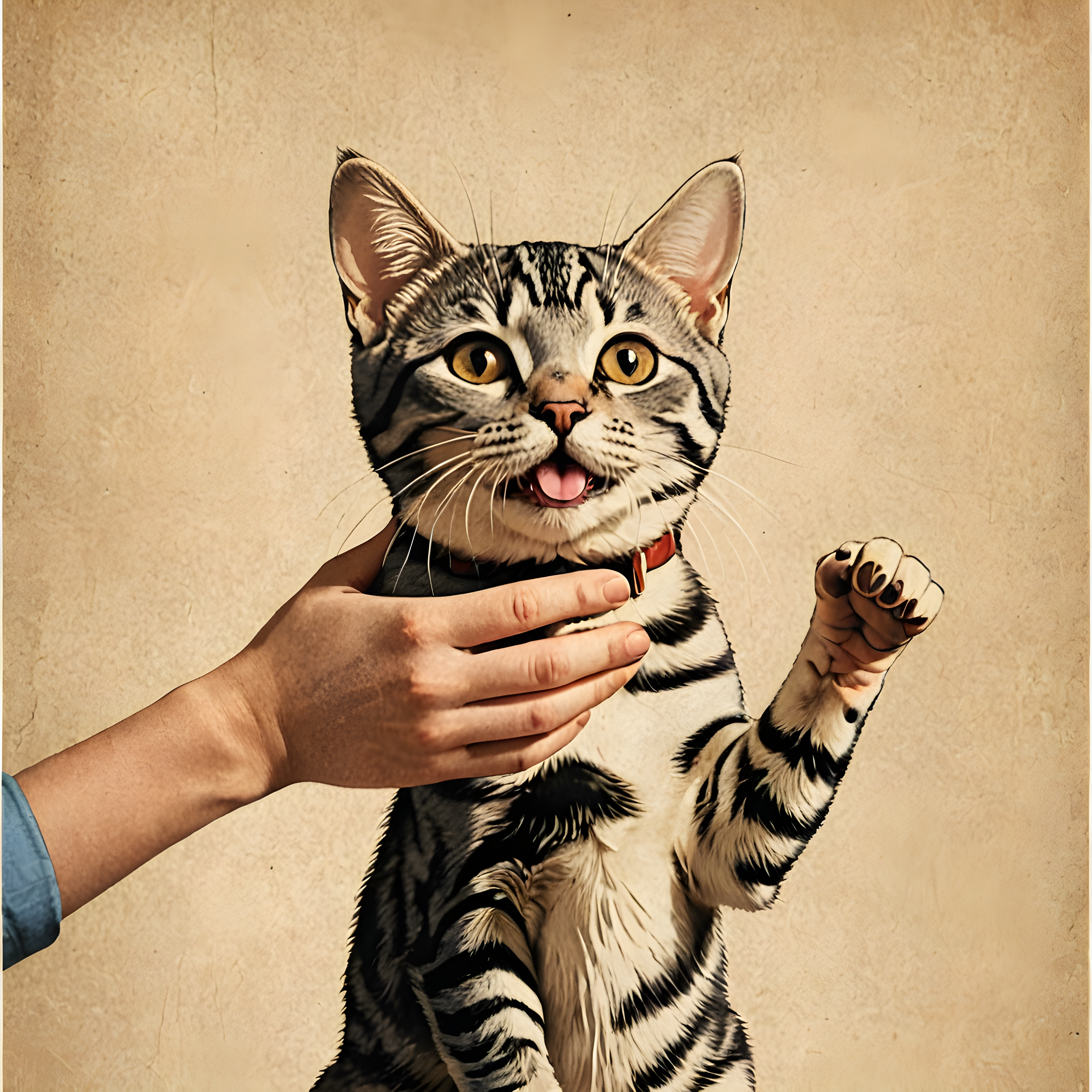 American Shorthair — Vintage Poster (Playful)
