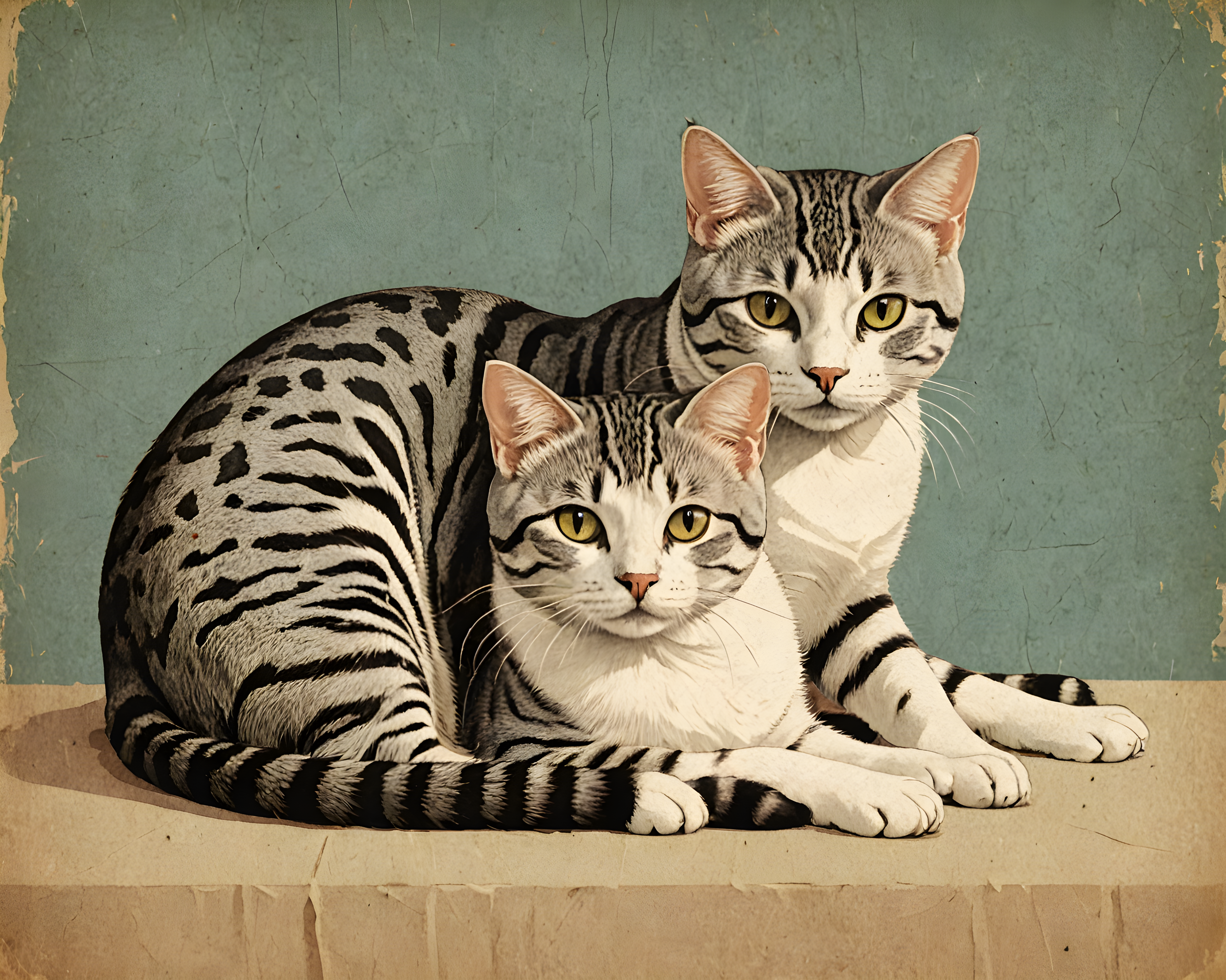 American Shorthair — Vintage Poster (Sleepy)