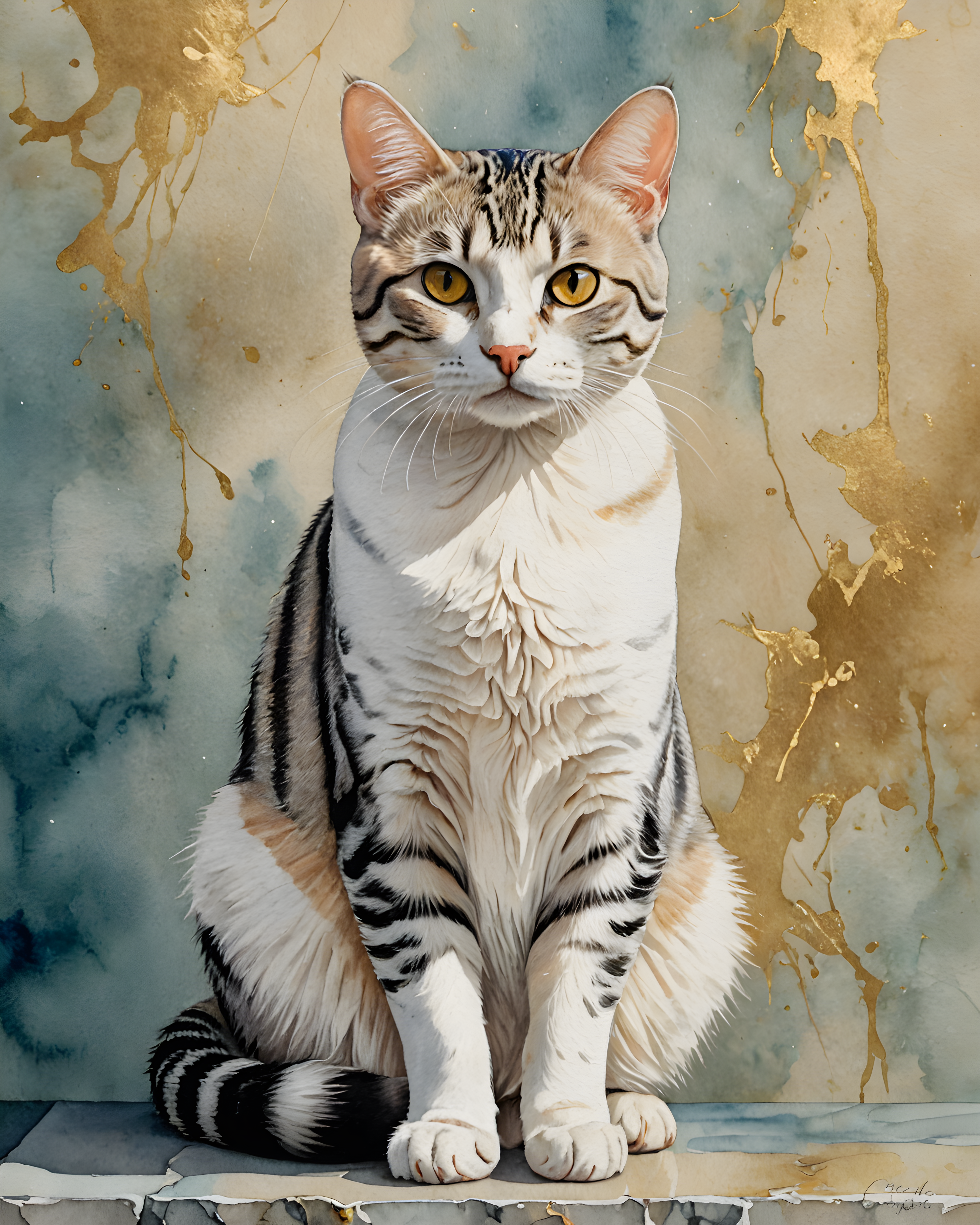 American Shorthair — Watercolor (Luxury)