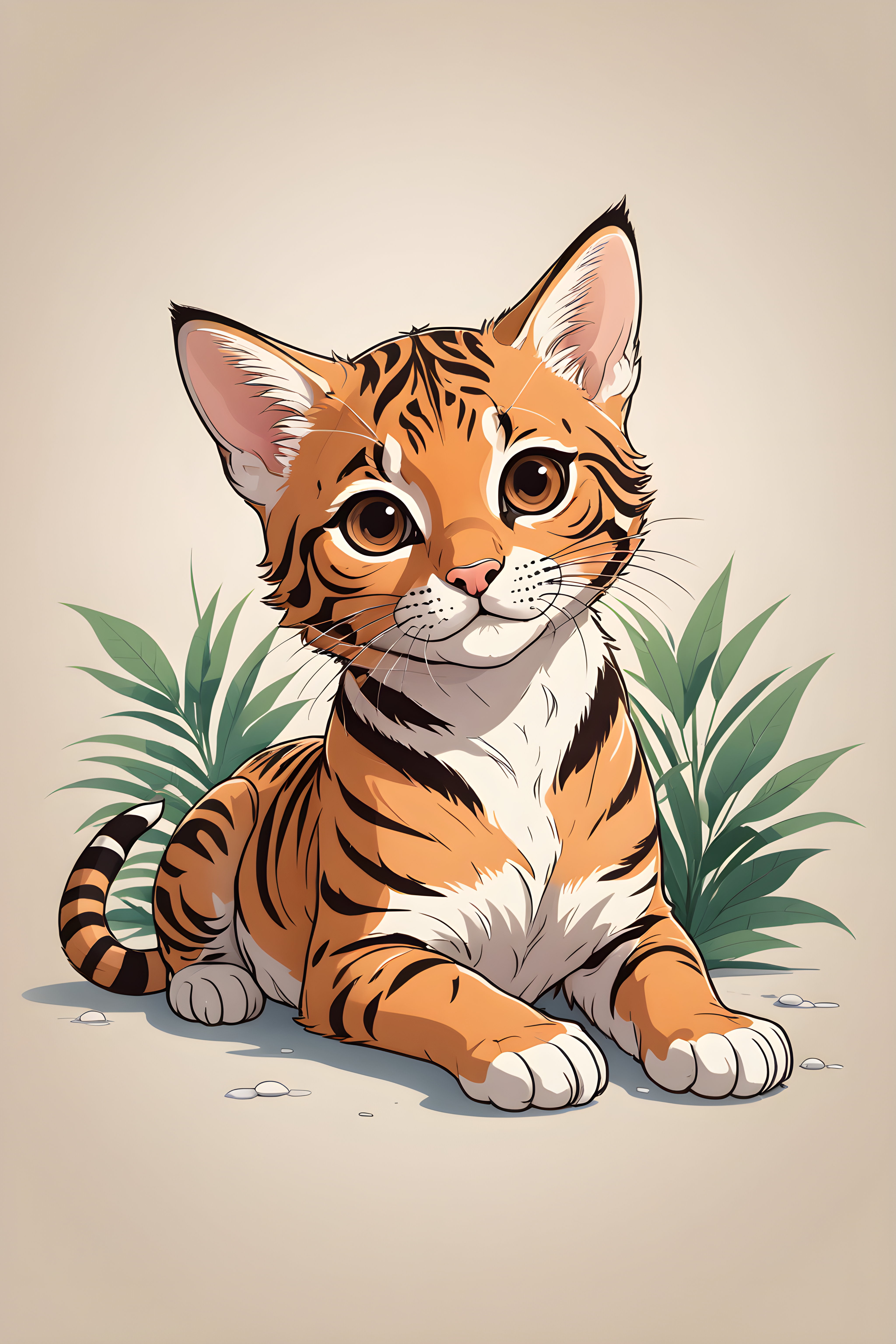 Bengal — Line Art (Cute)