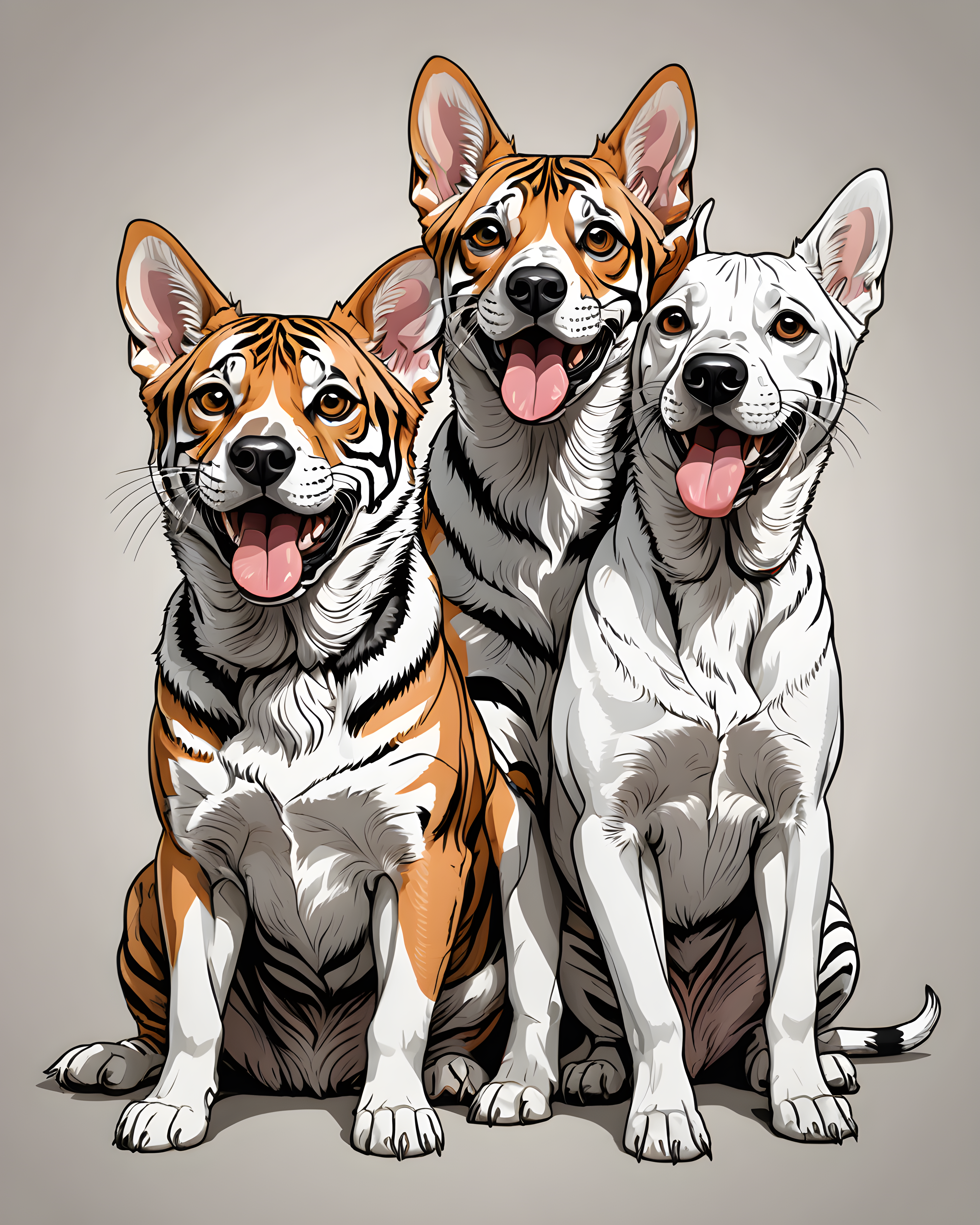 Bengal — Line Art (Funny)