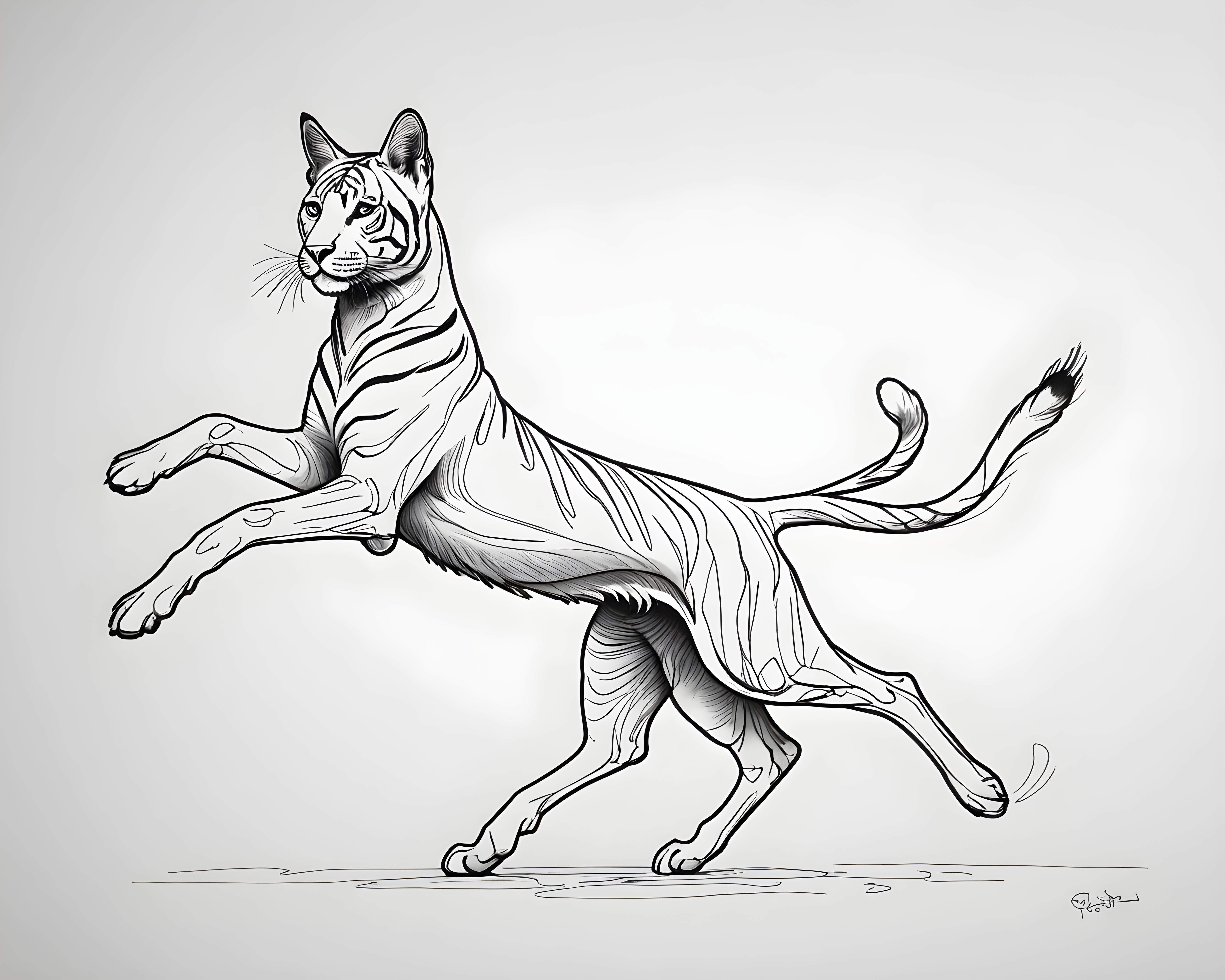 Bengal — Minimalist Line Art (Romantic)