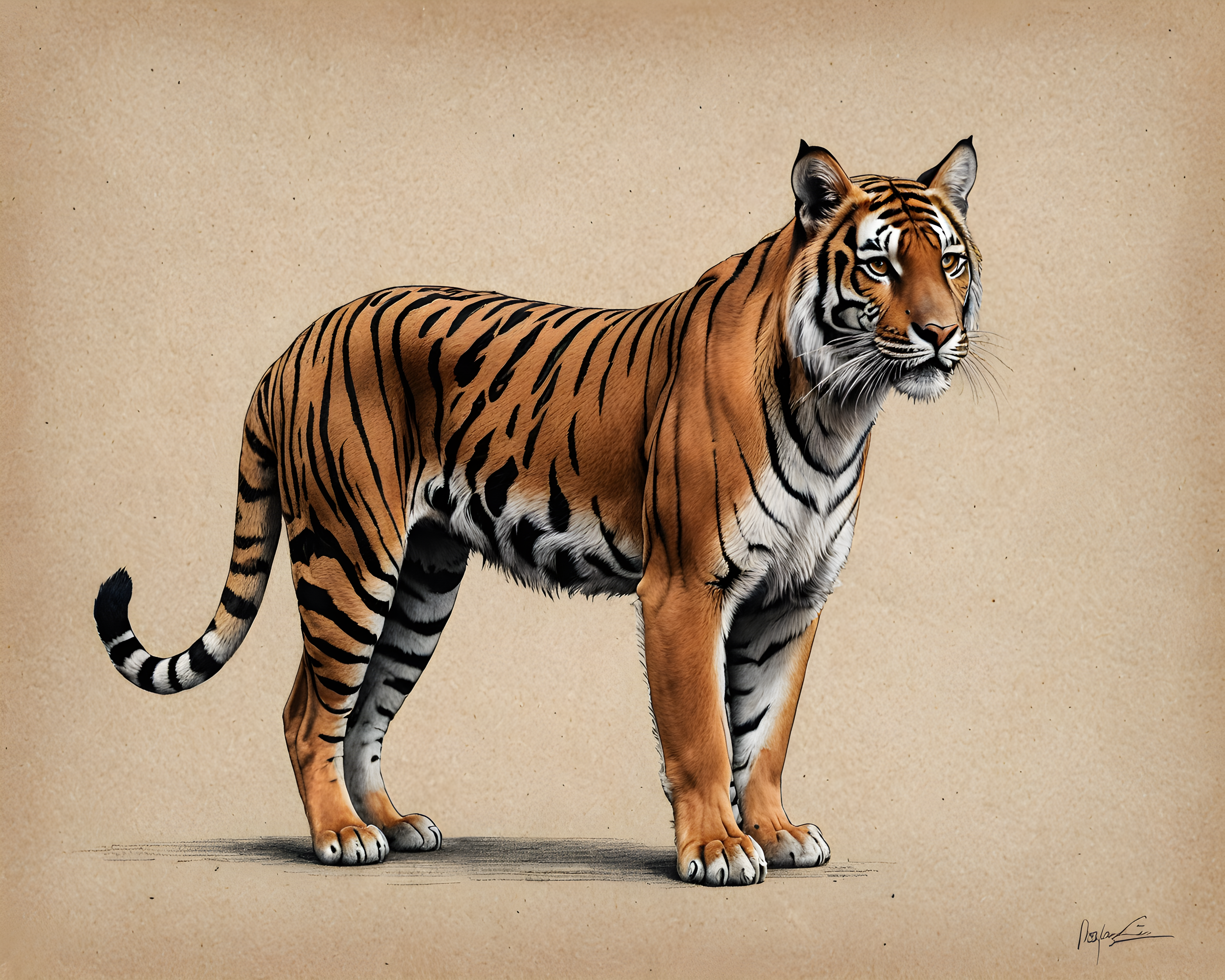 Bengal — Pencil Sketch (Aesthetic)