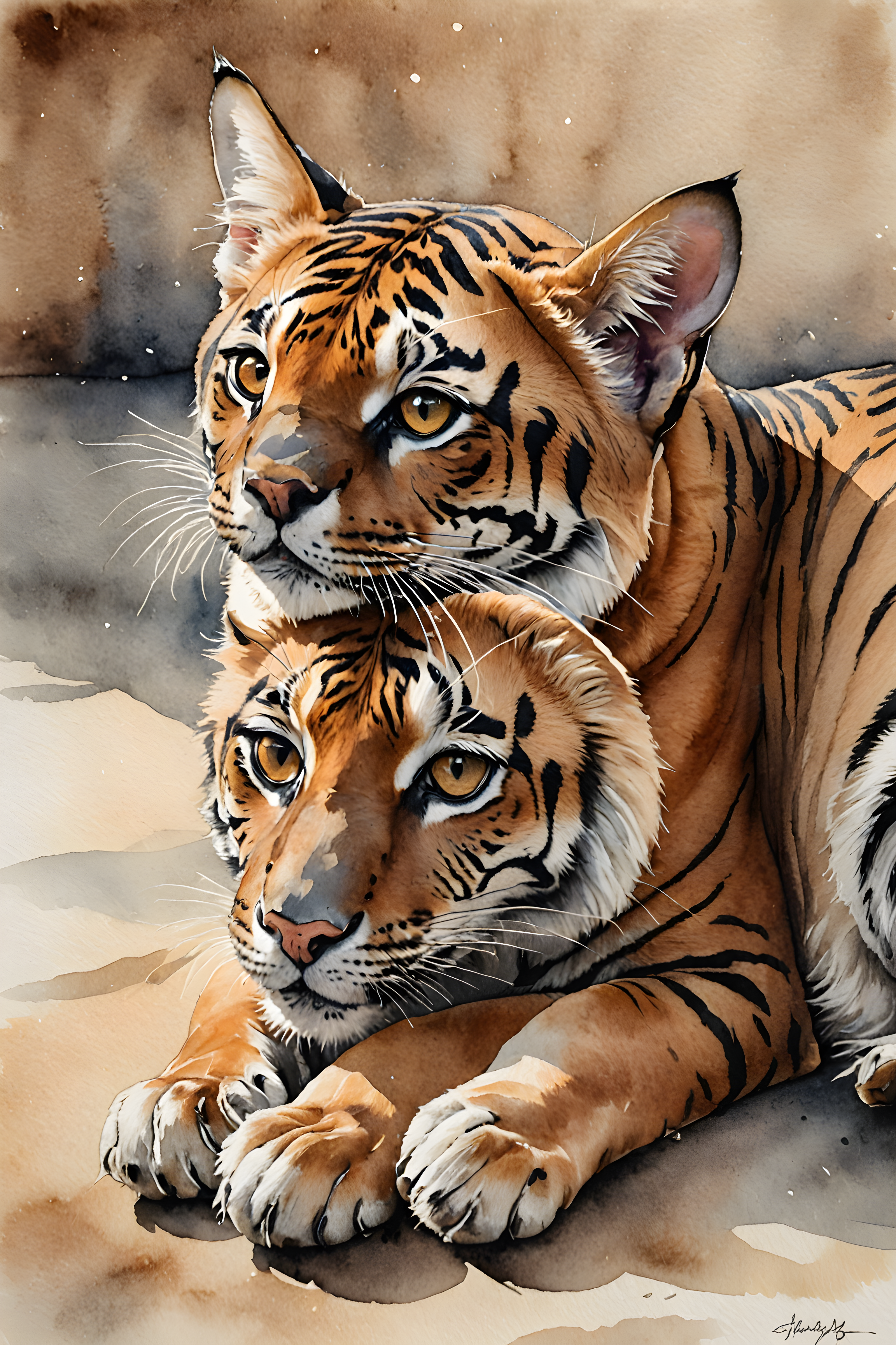 Bengal — Watercolor (Emotional)