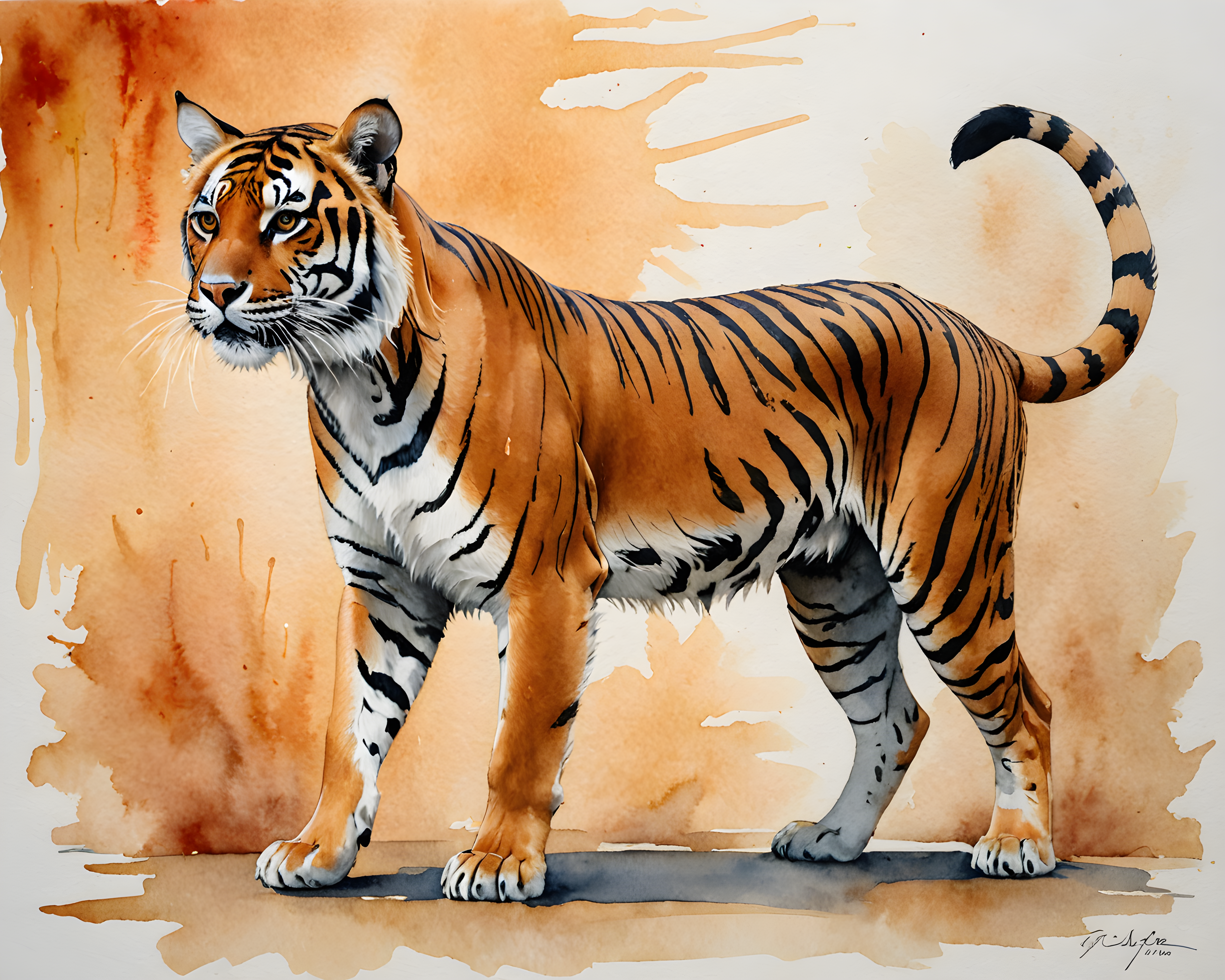 Bengal — Watercolor (Energetic)