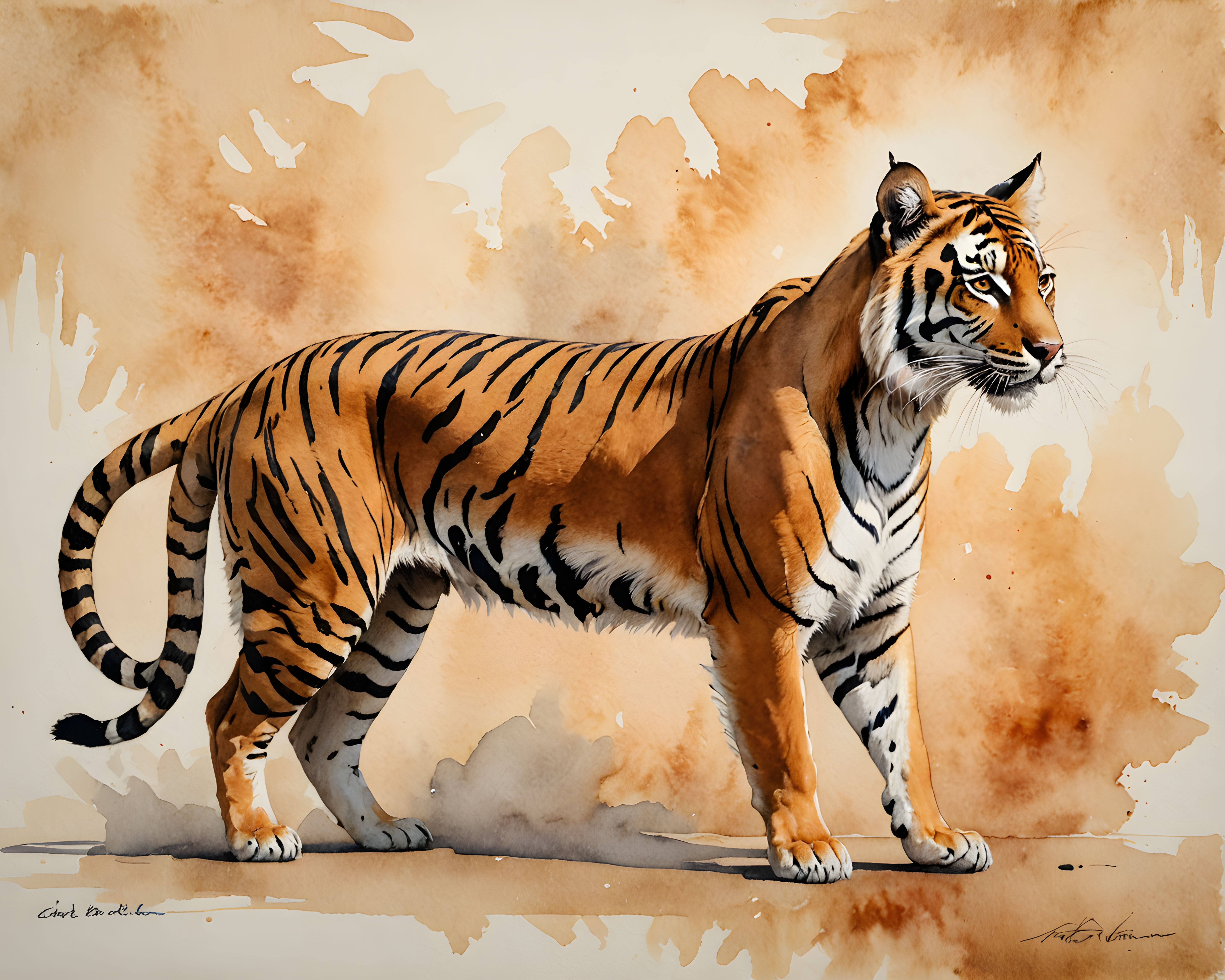 Bengal — Watercolor (Energetic)