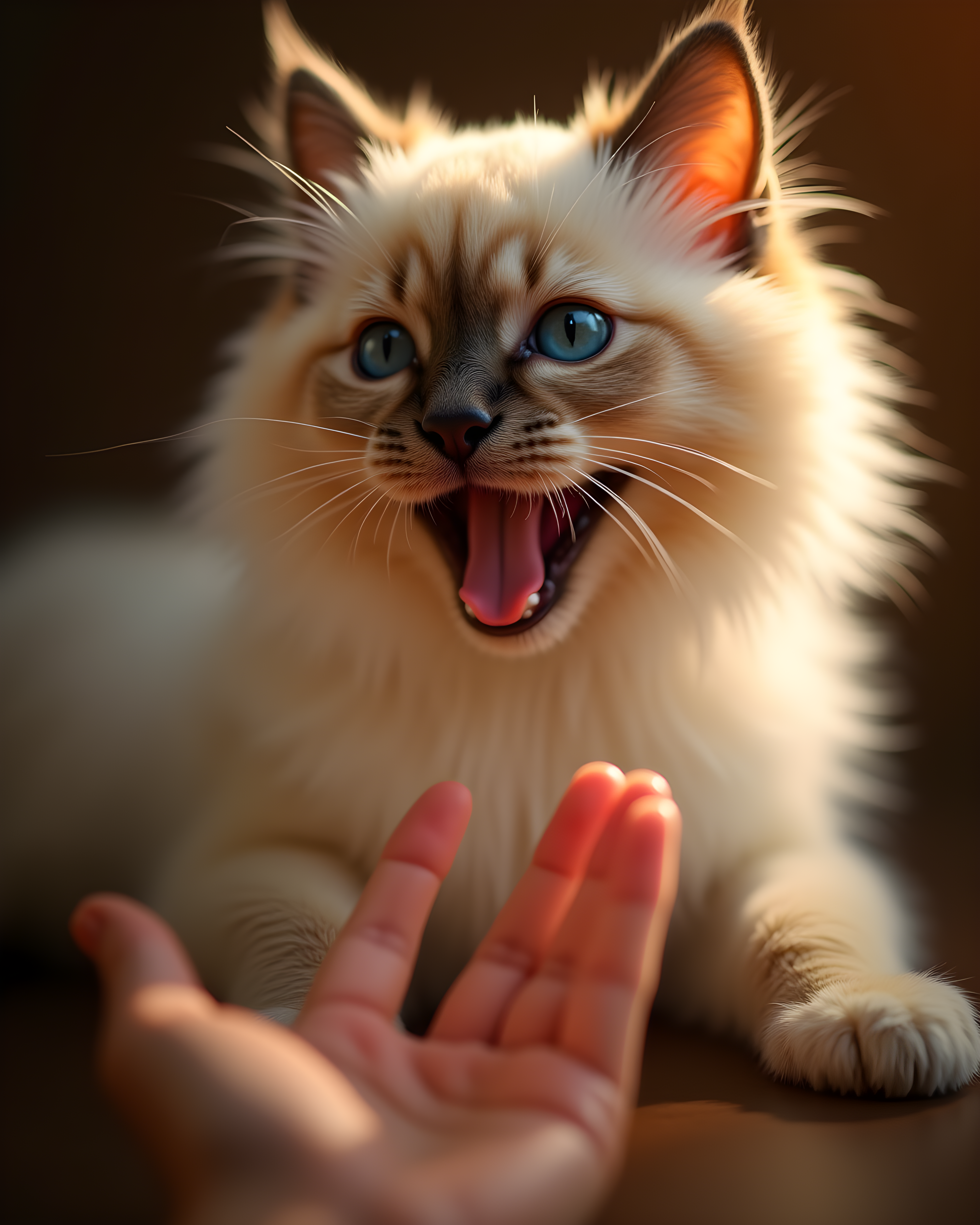 Birman — Hyper-Realistic (Happy) — Wall Art (Printable) — Portrait 4×5