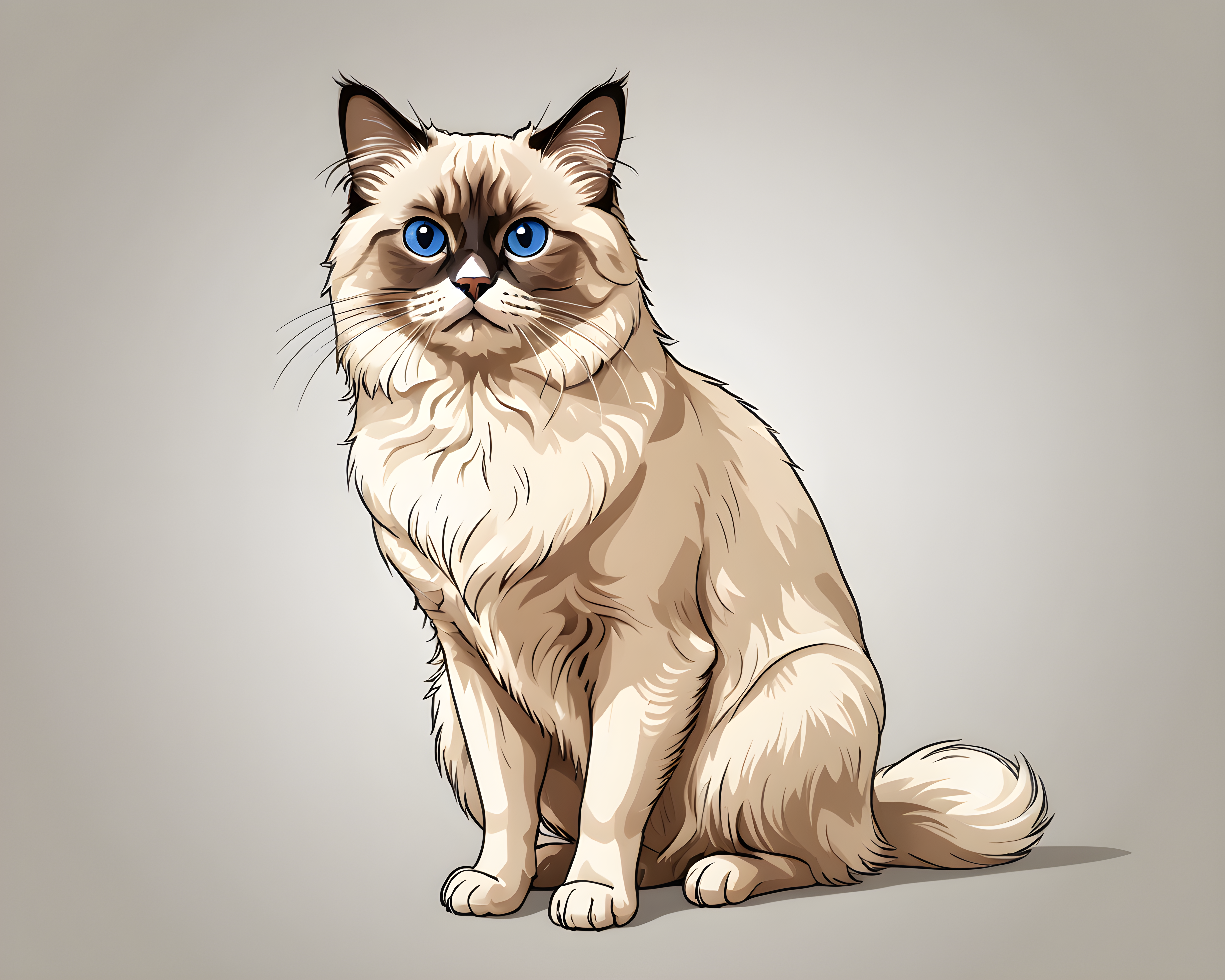 Birman — Line Art (Funny)