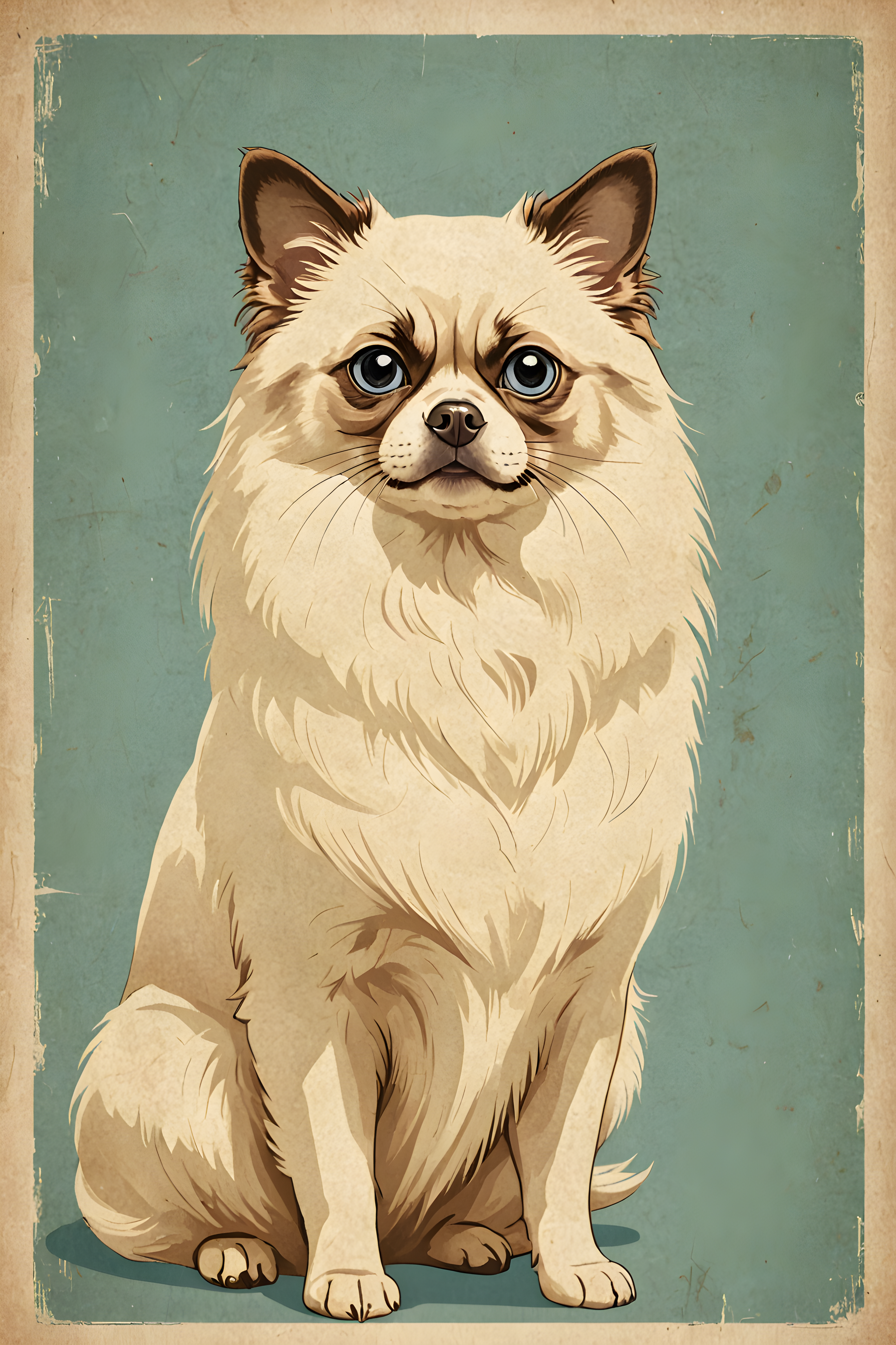 Birman — Vintage Poster (Cute)