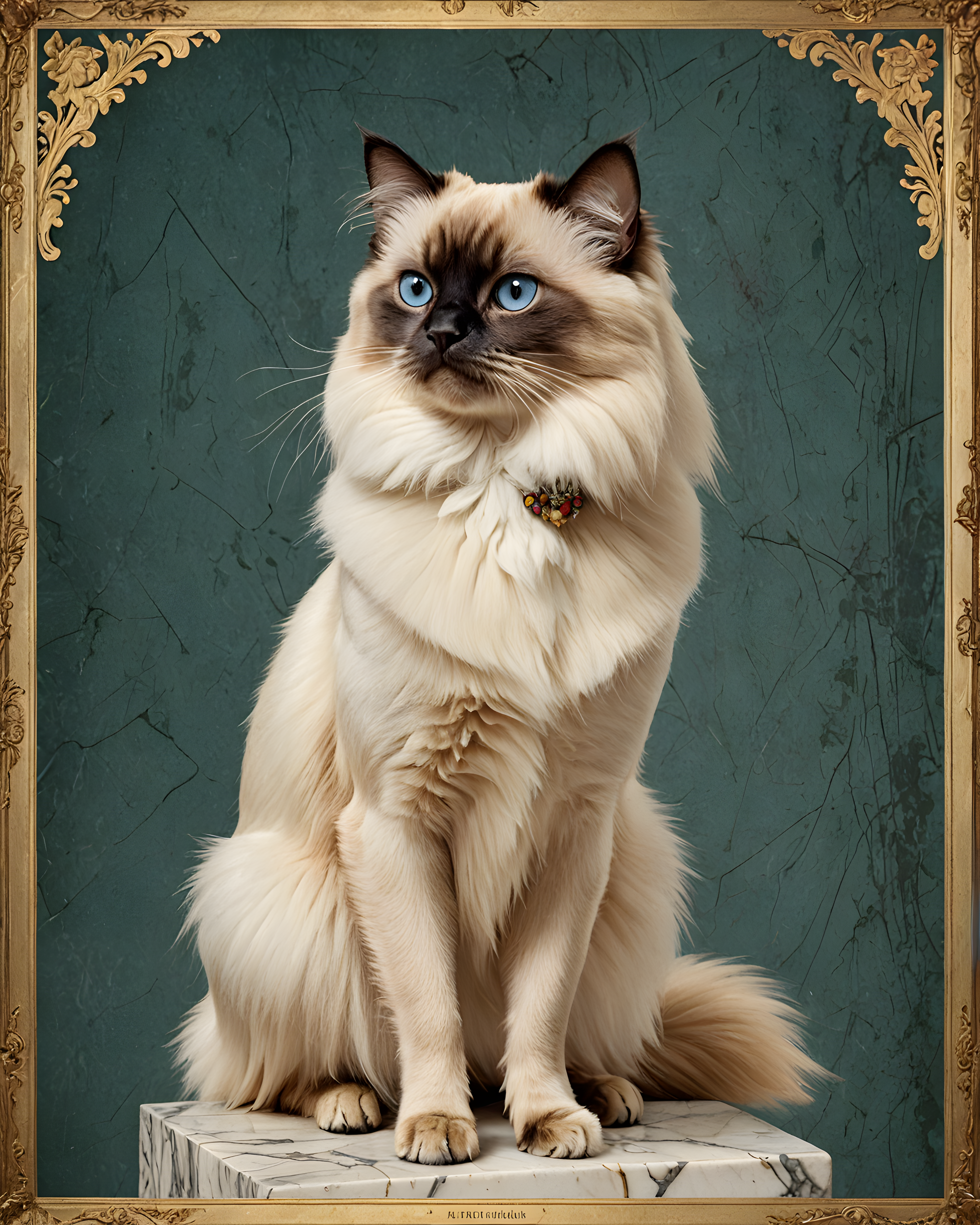 Birman — Vintage Poster (Luxury) — Wall Art (Printable) — Portrait 4×5