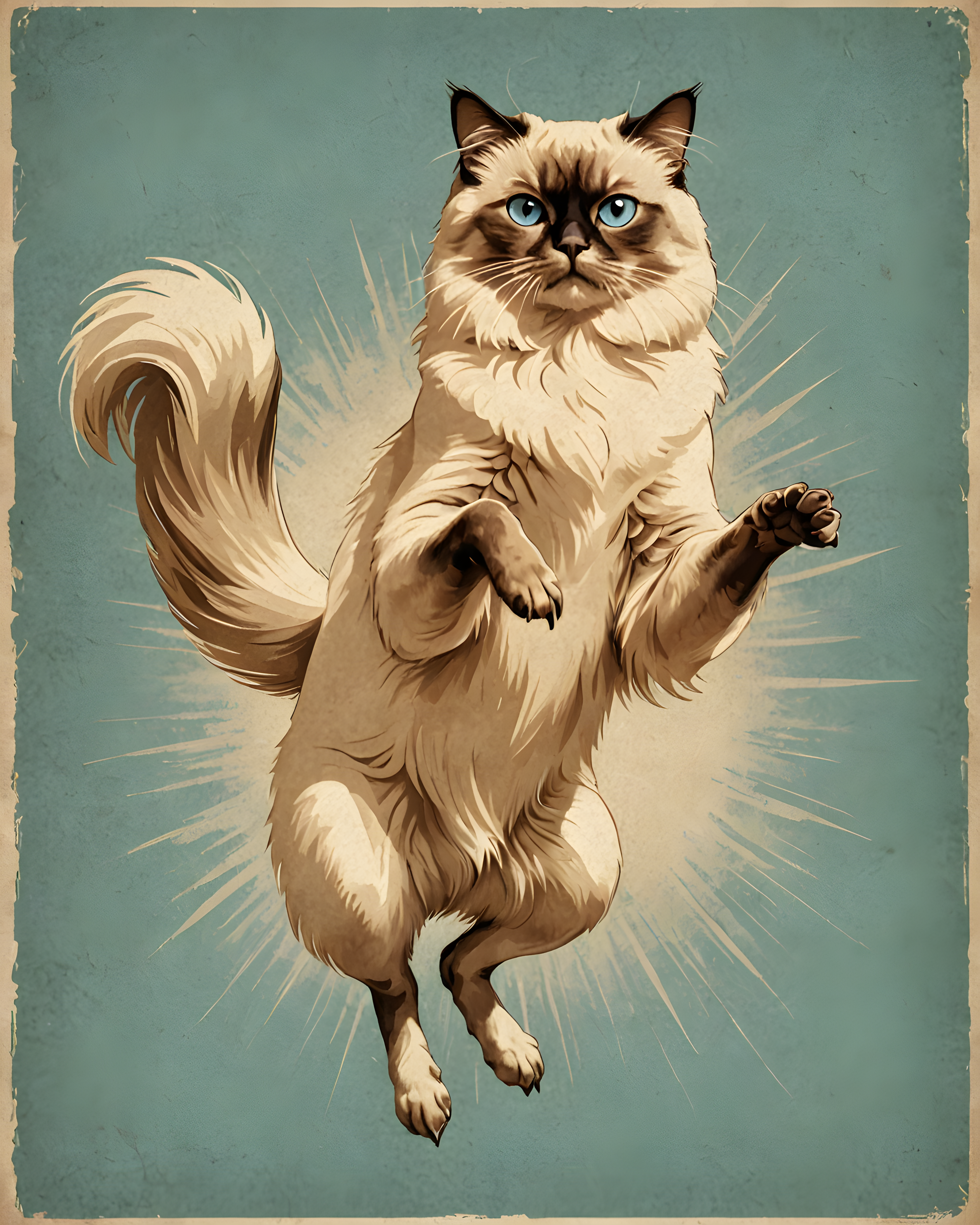 Birman — Vintage Poster (Savage)