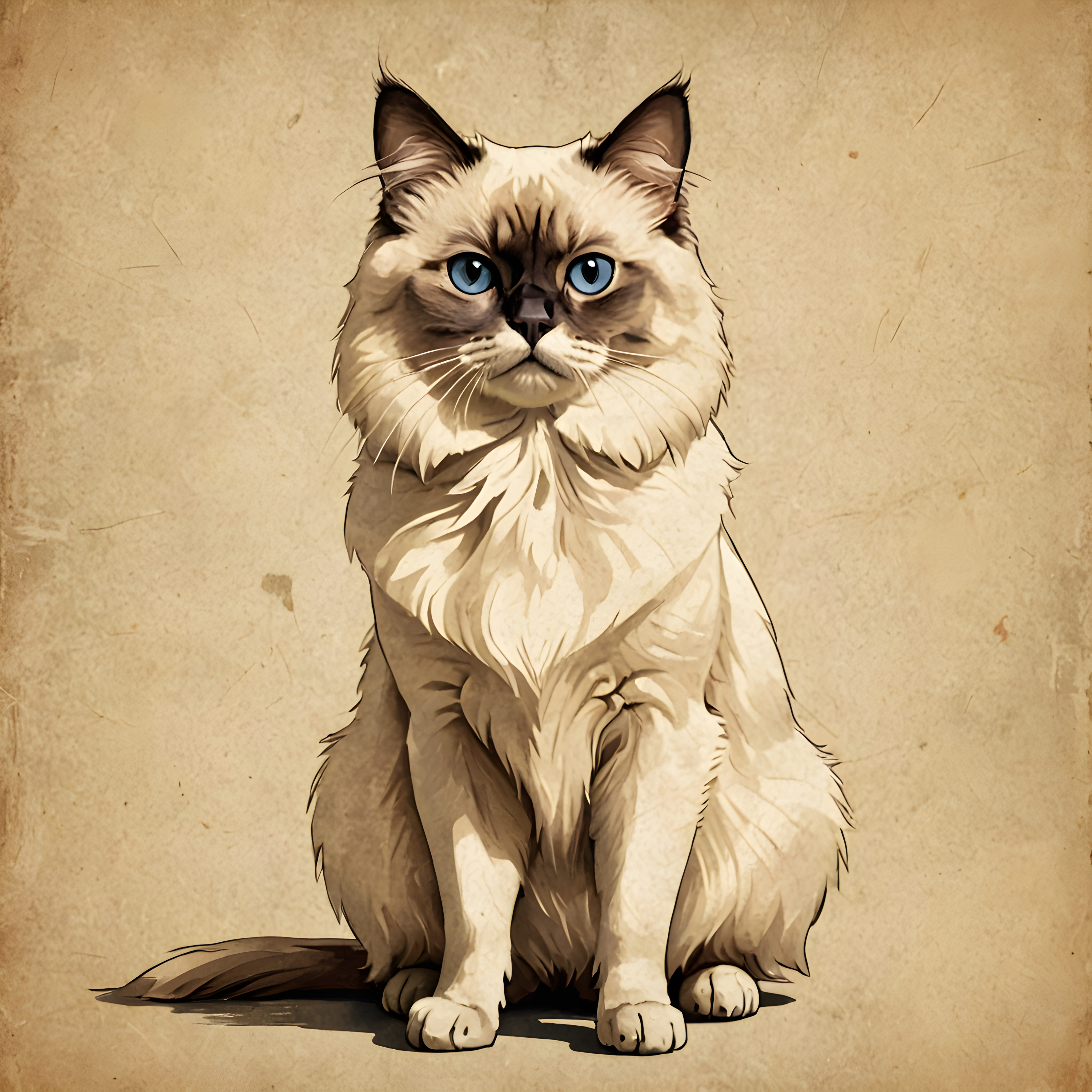 Birman — Vintage Poster (Savage)