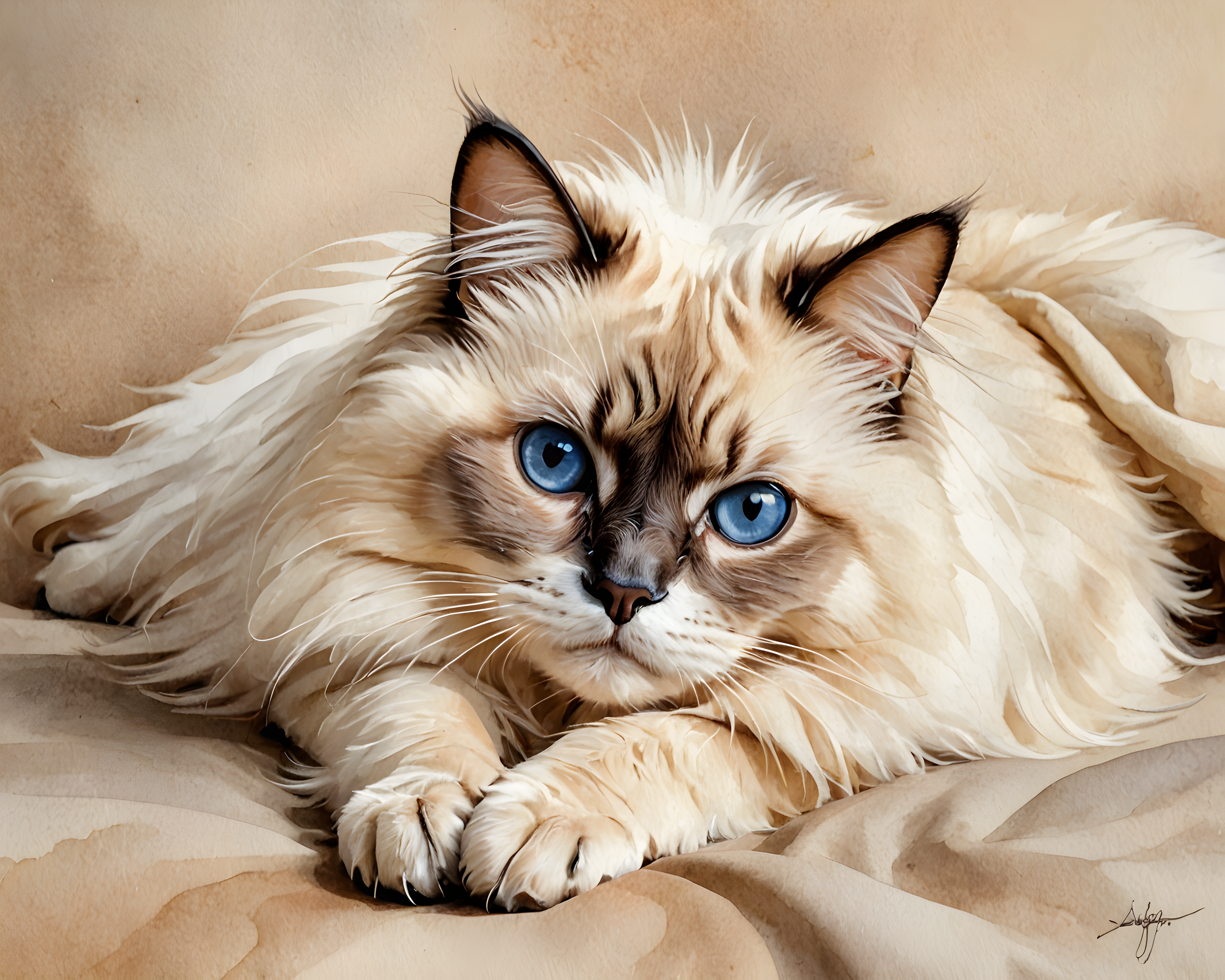 Birman — Watercolor (Energetic)