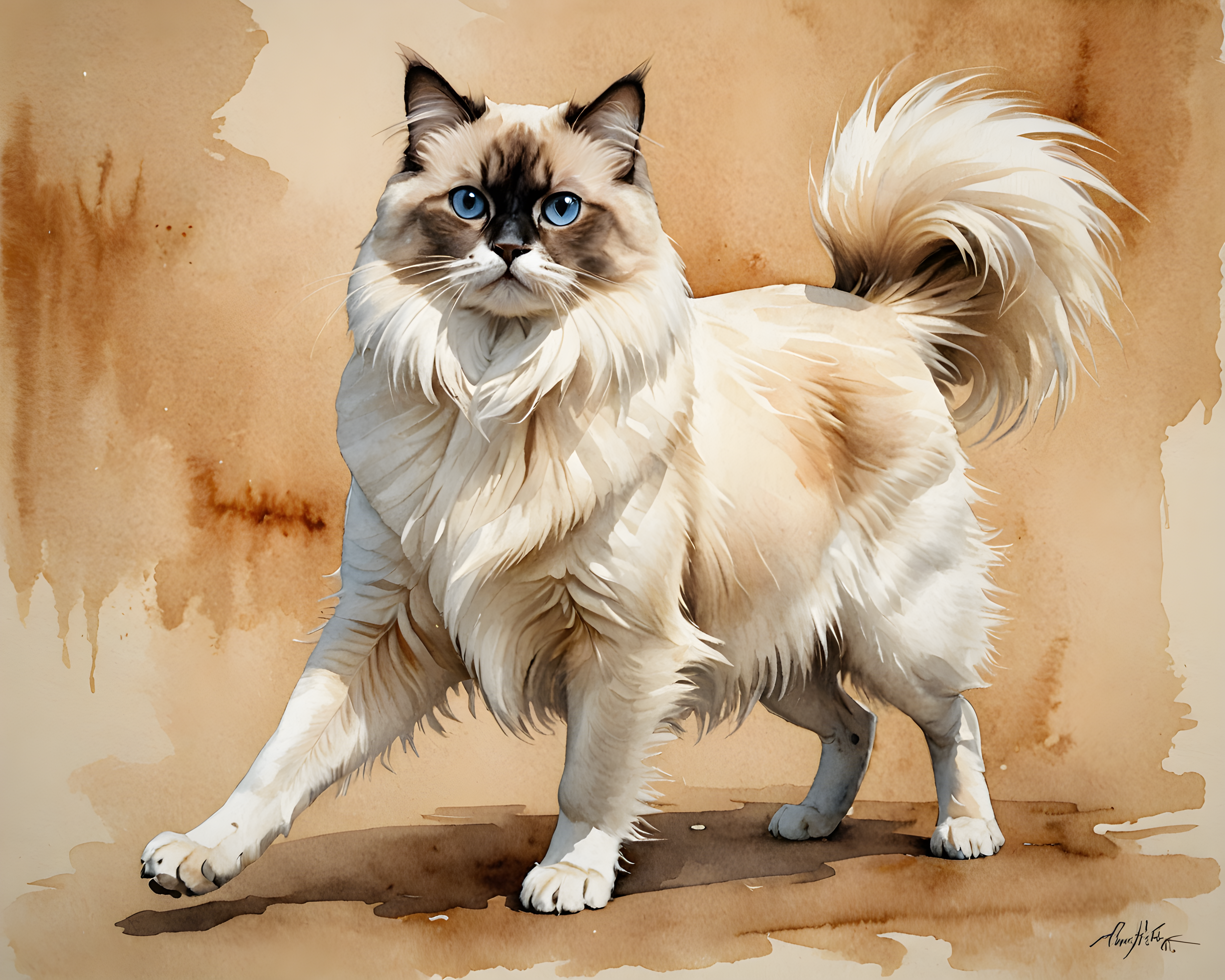 Birman — Watercolor (Energetic)