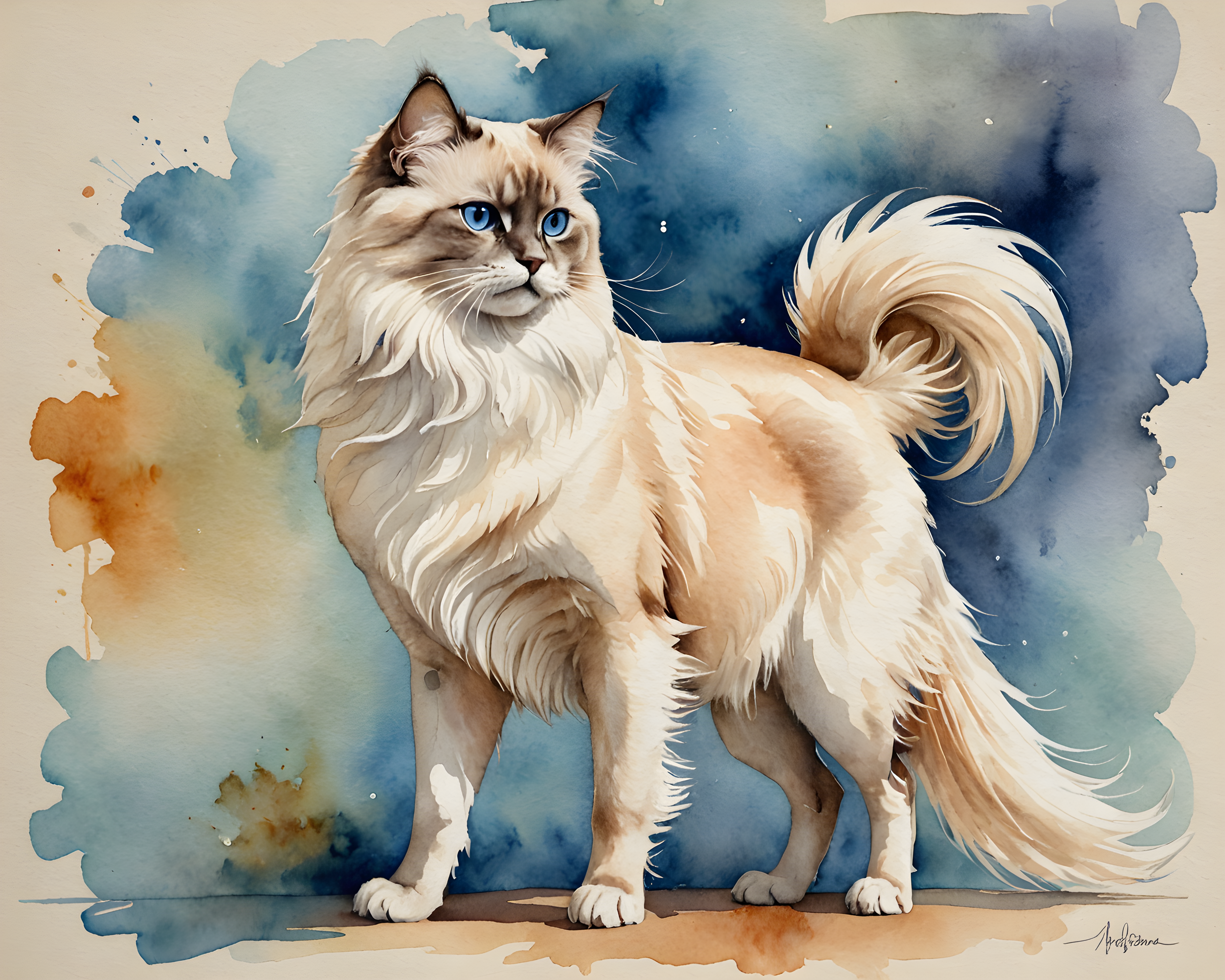 Birman — Watercolor (Fantasy)