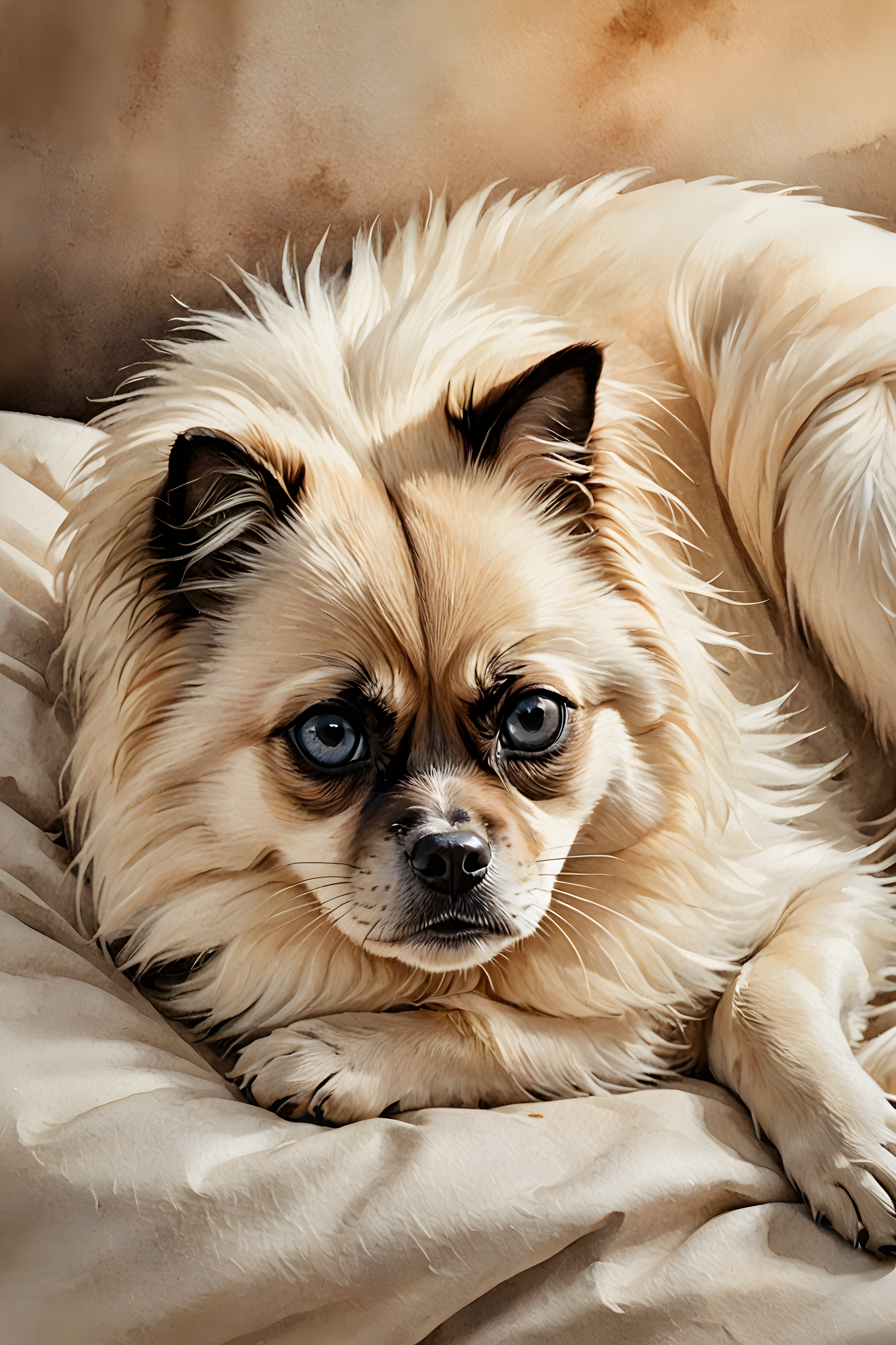 Birman — Watercolor (Sleepy)