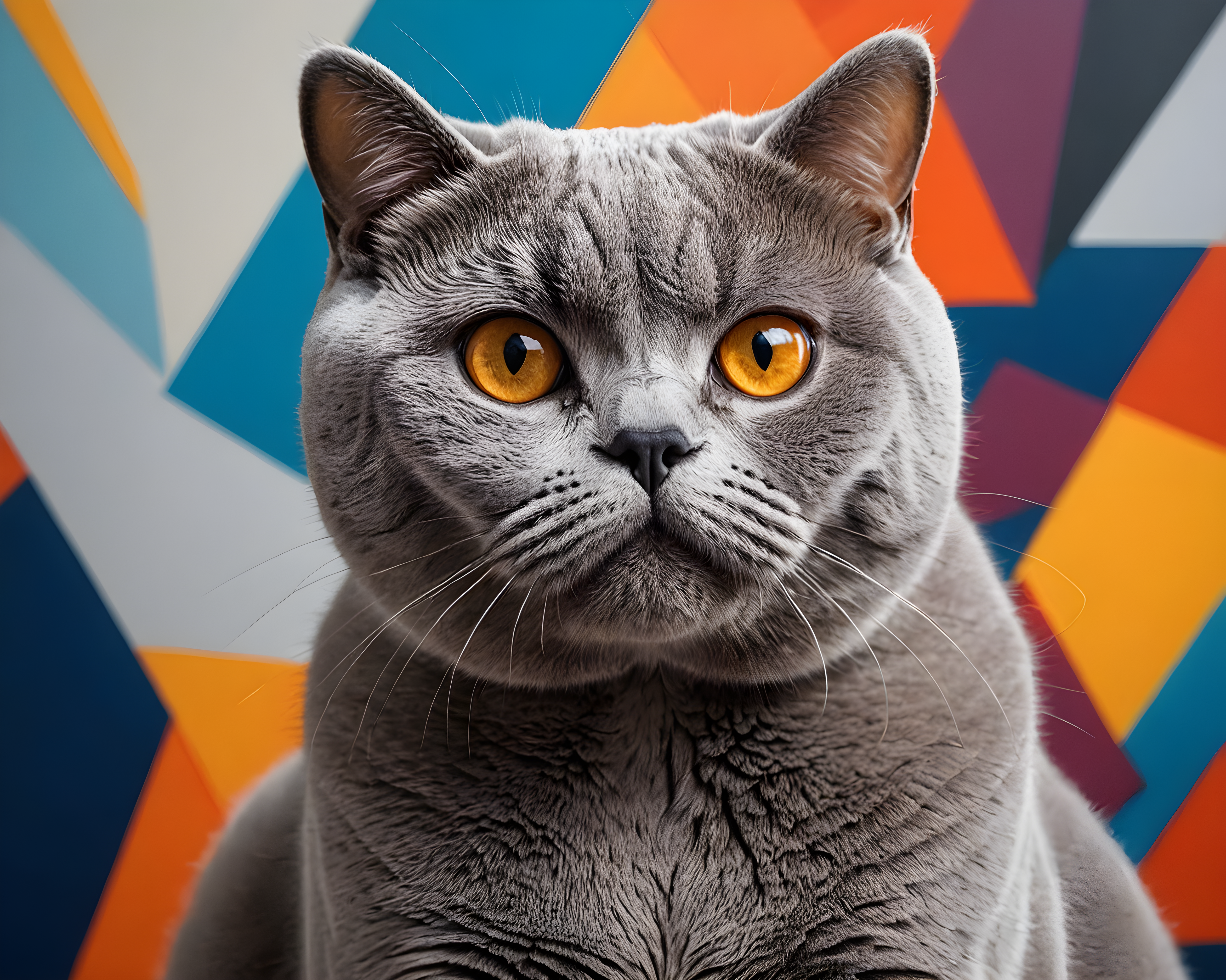 British Shorthair — Abstract (Energetic)