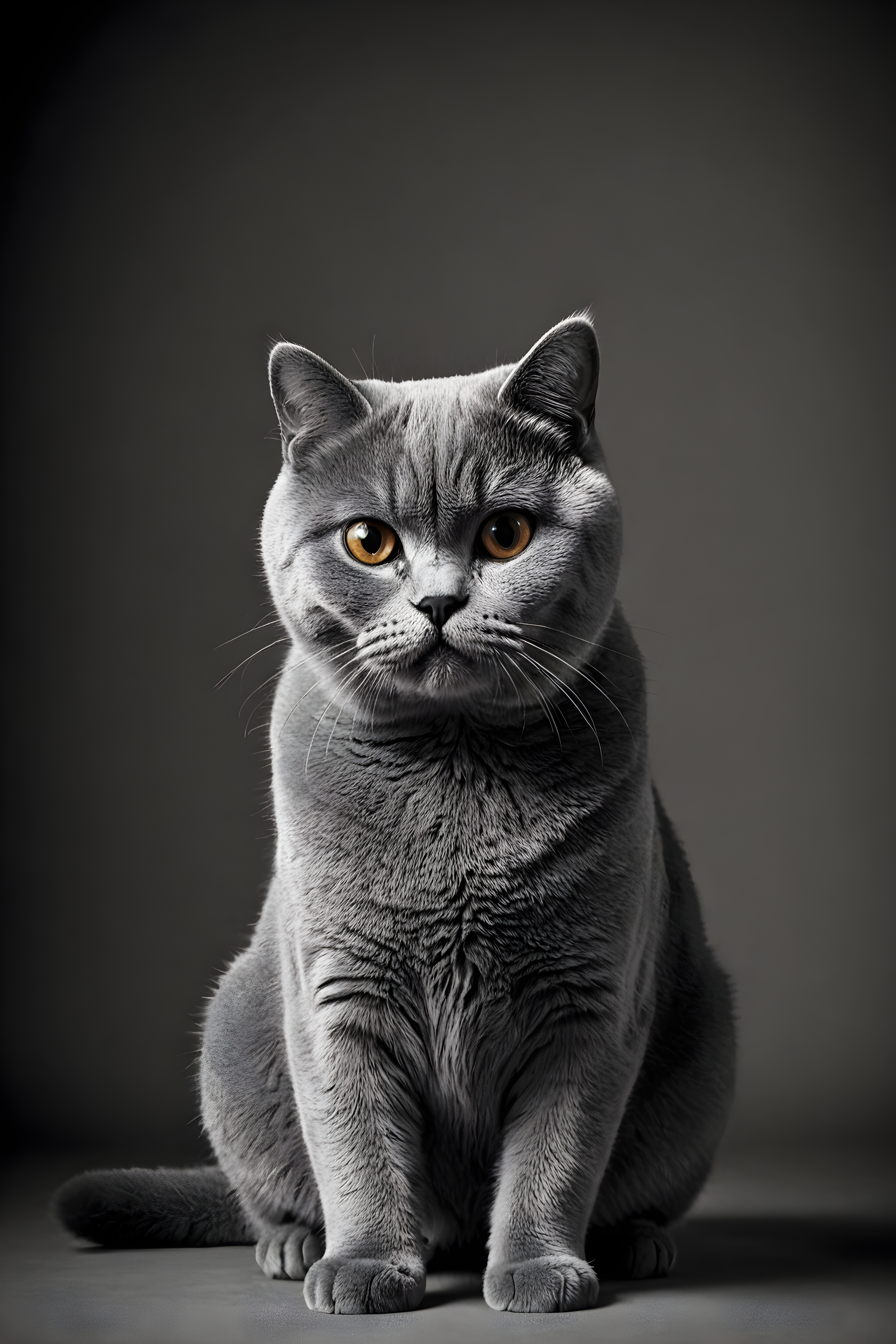 British Shorthair — Black & White (Funny)