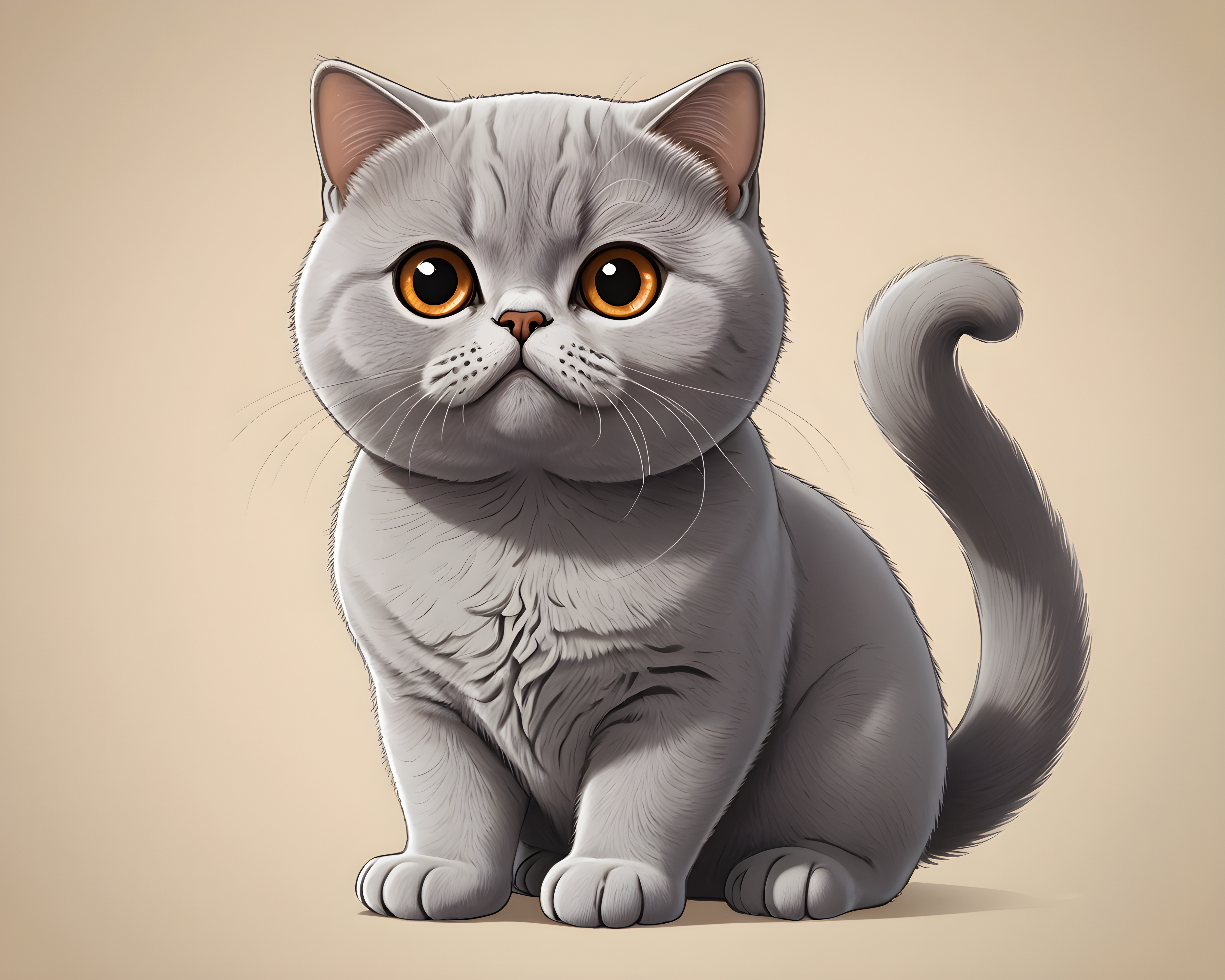 British Shorthair — Cartoon / Kawaii (Motivational)