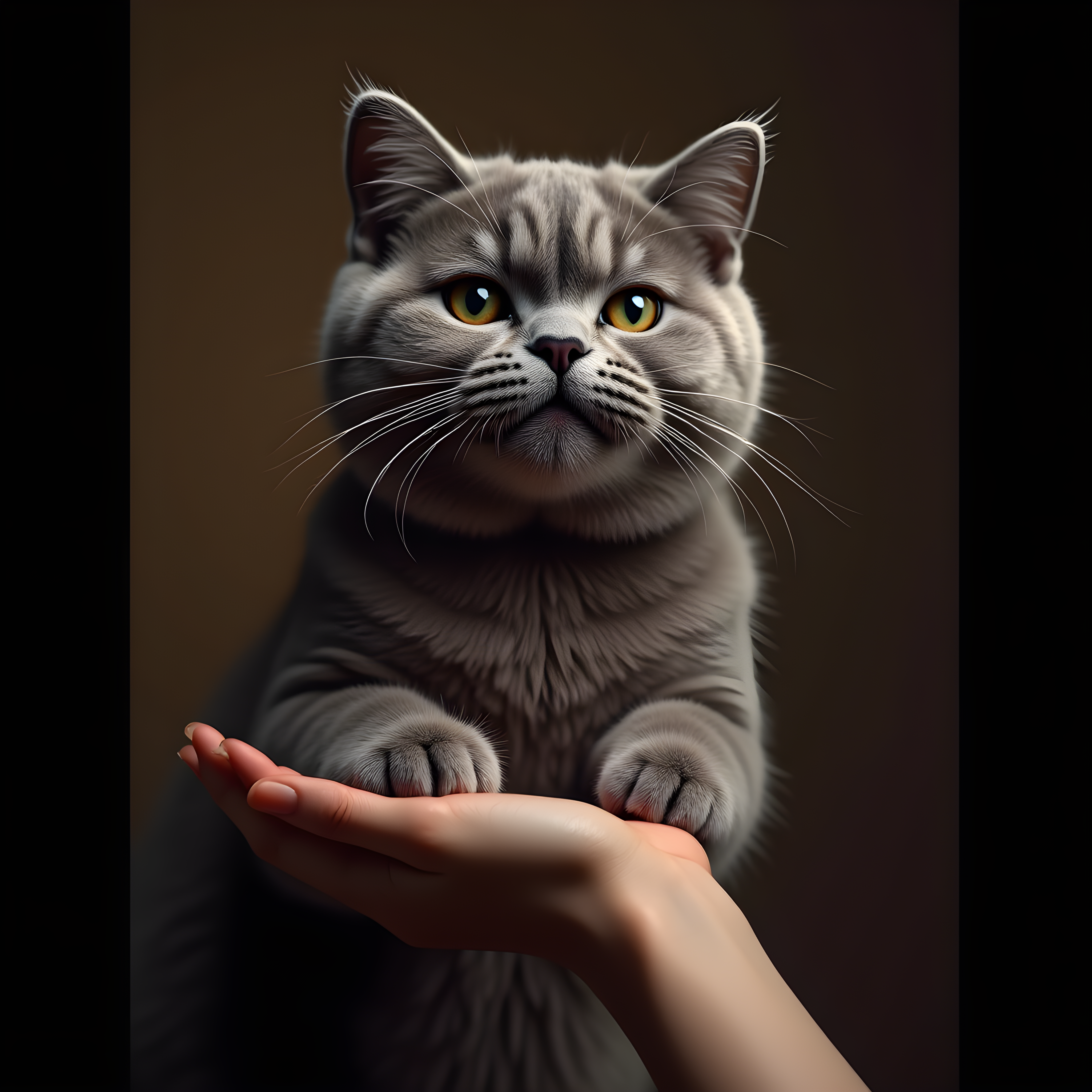 British Shorthair — Hyper-Realistic (Funny)