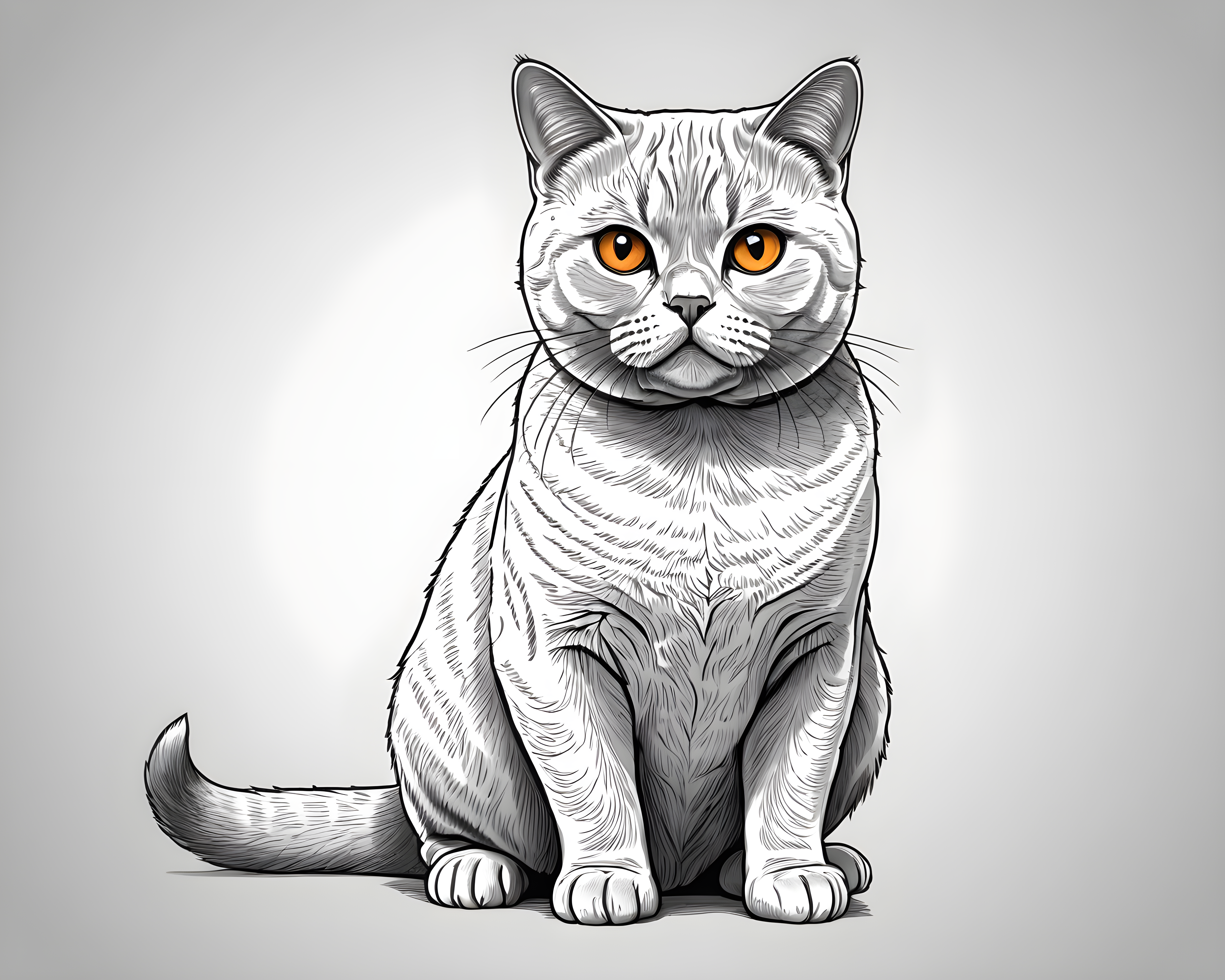 British Shorthair — Line Art (Savage)