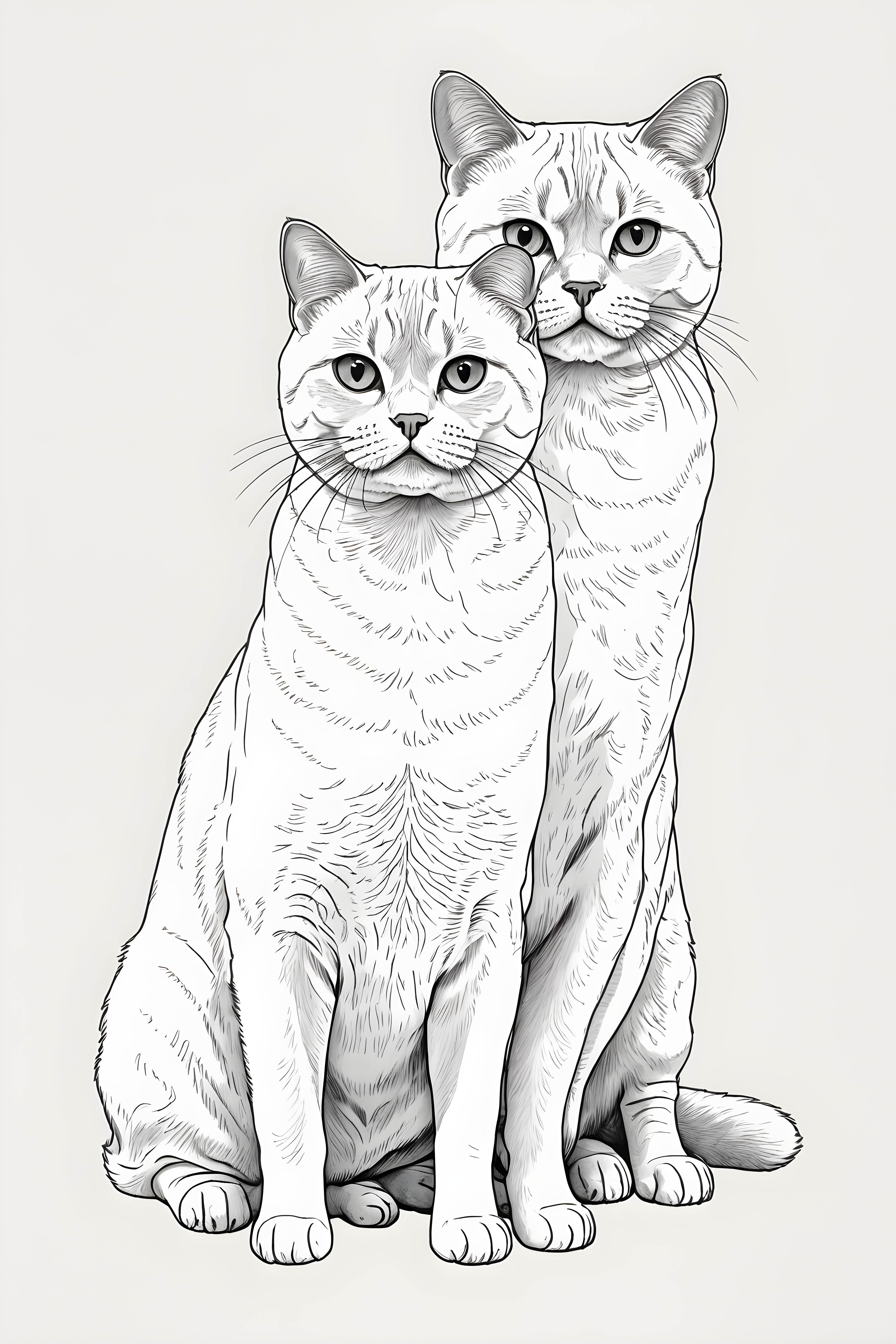 British Shorthair — Minimalist Line Art (Funny)