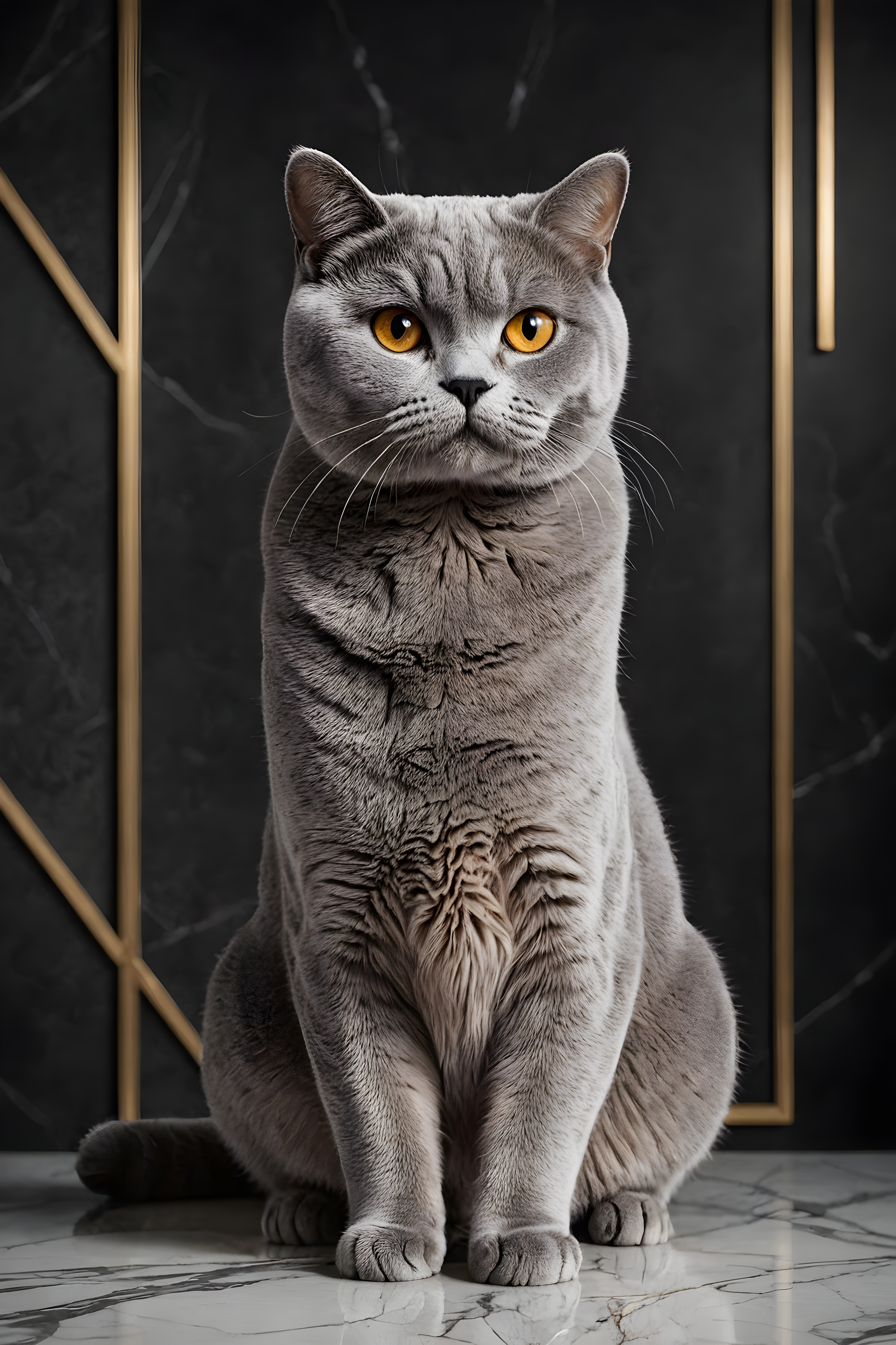 British Shorthair — Minimalist Line Art (Luxury)