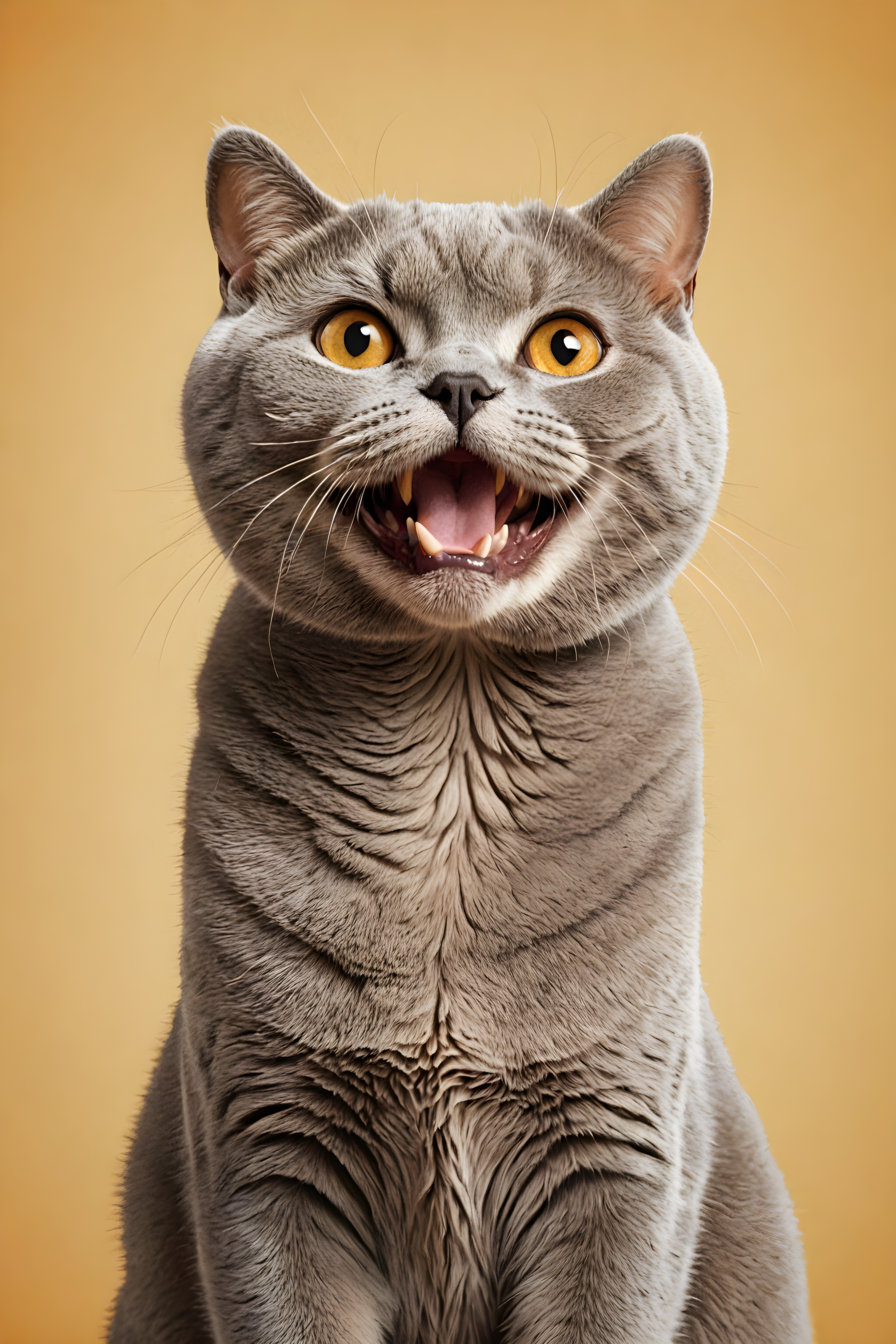 British Shorthair — Retro (Happy)