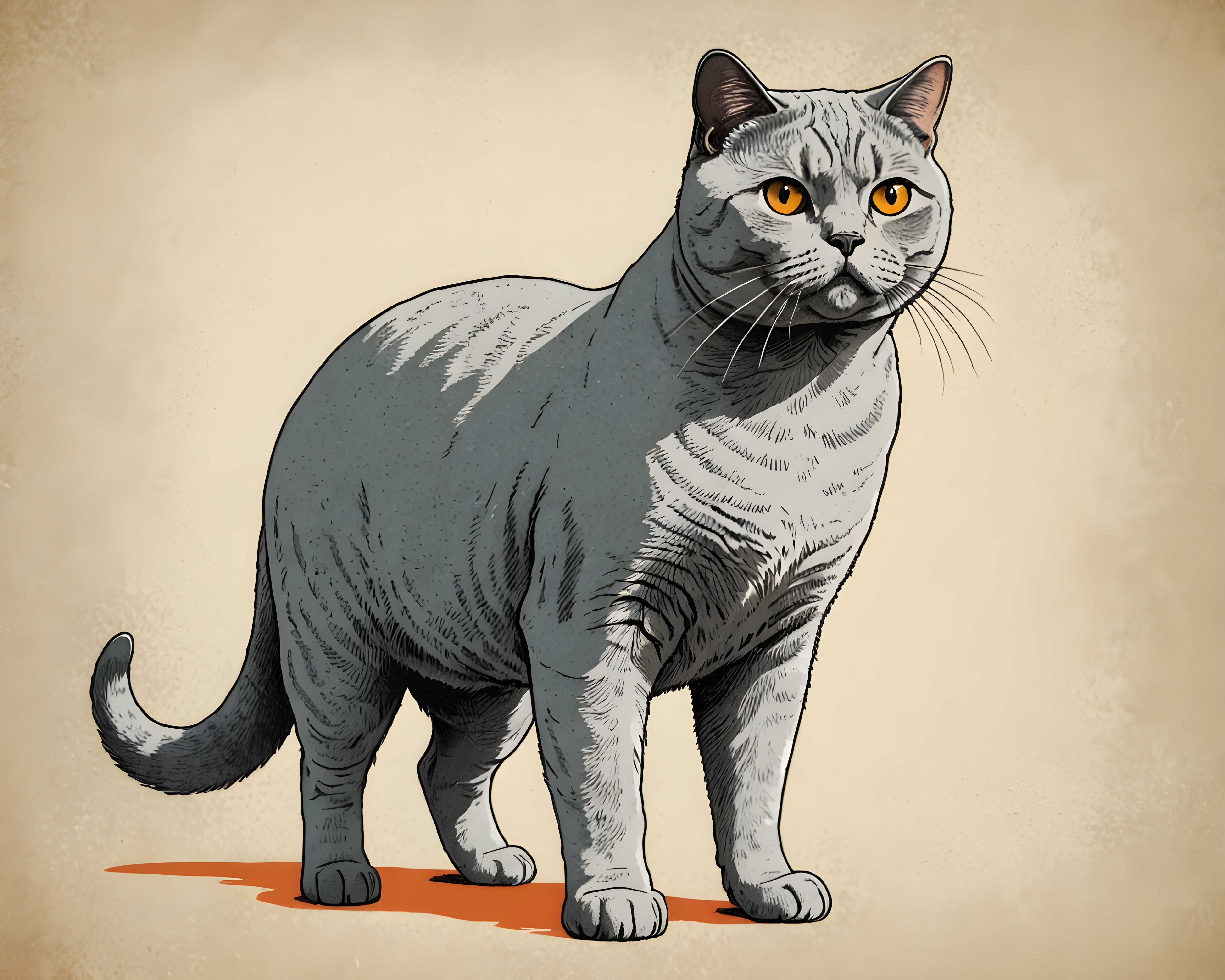 British Shorthair — Retro (Motivational)