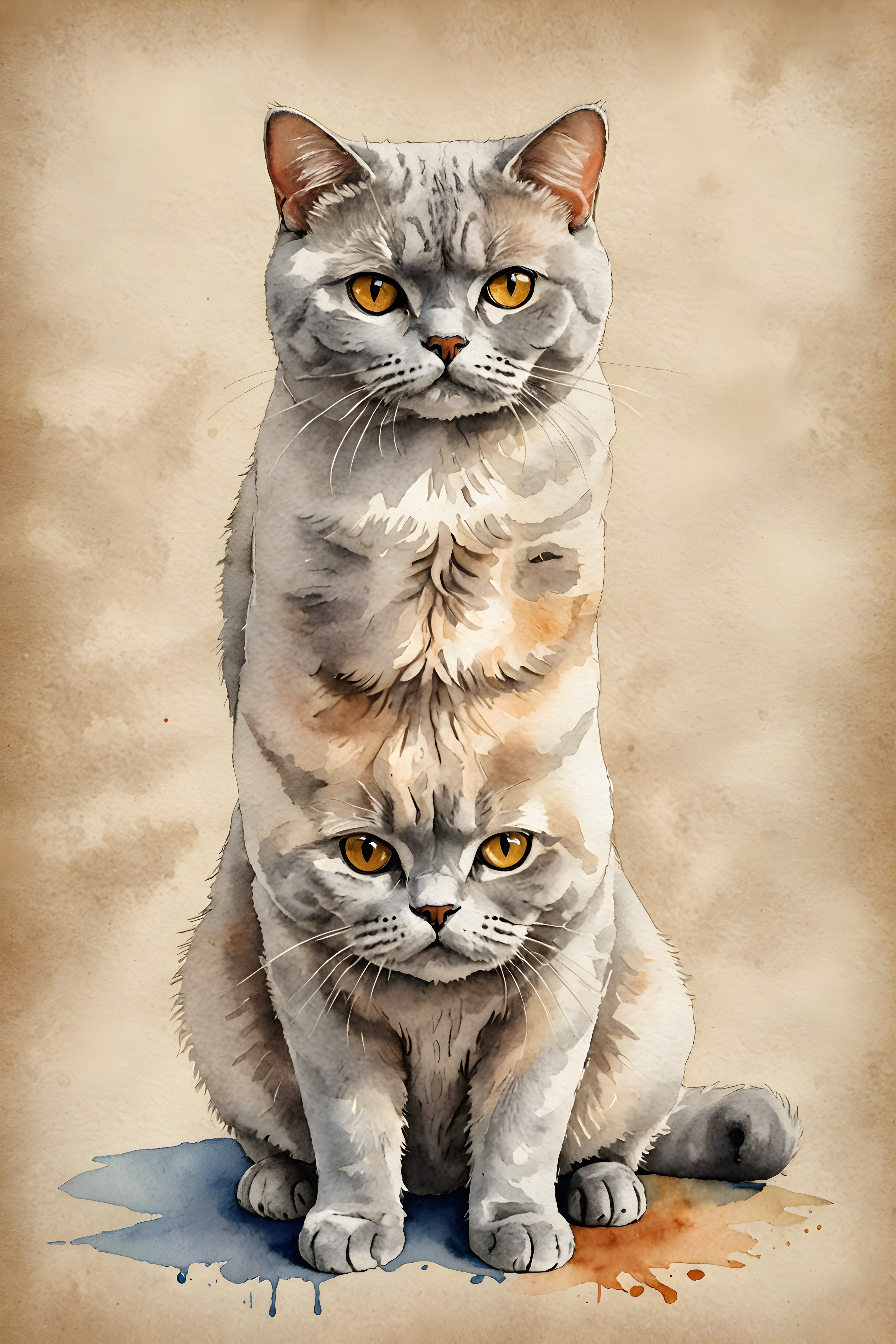 British Shorthair — Watercolor (Savage)
