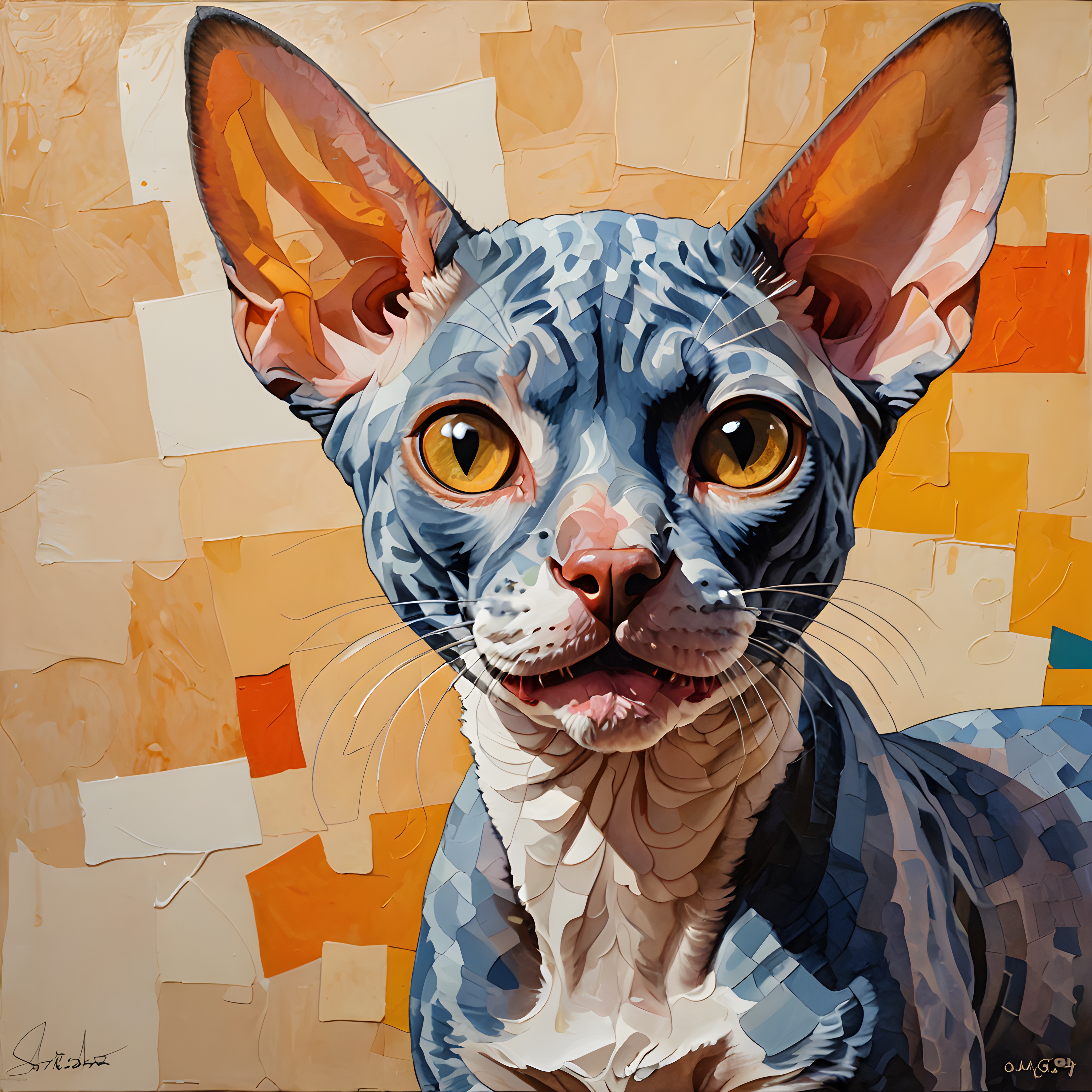 Devon Rex — Abstract (Happy)