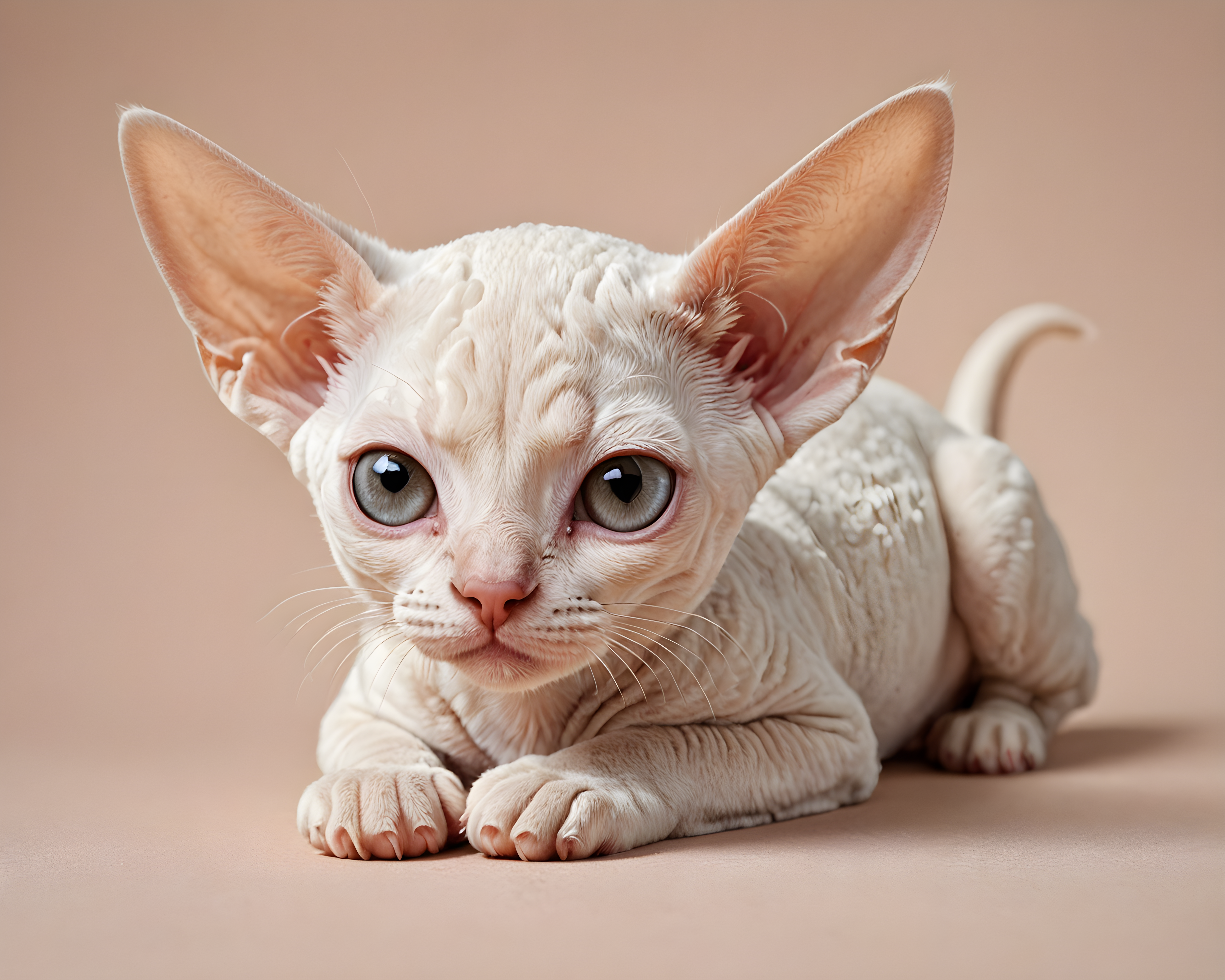 Devon Rex — Line Art (Cute)