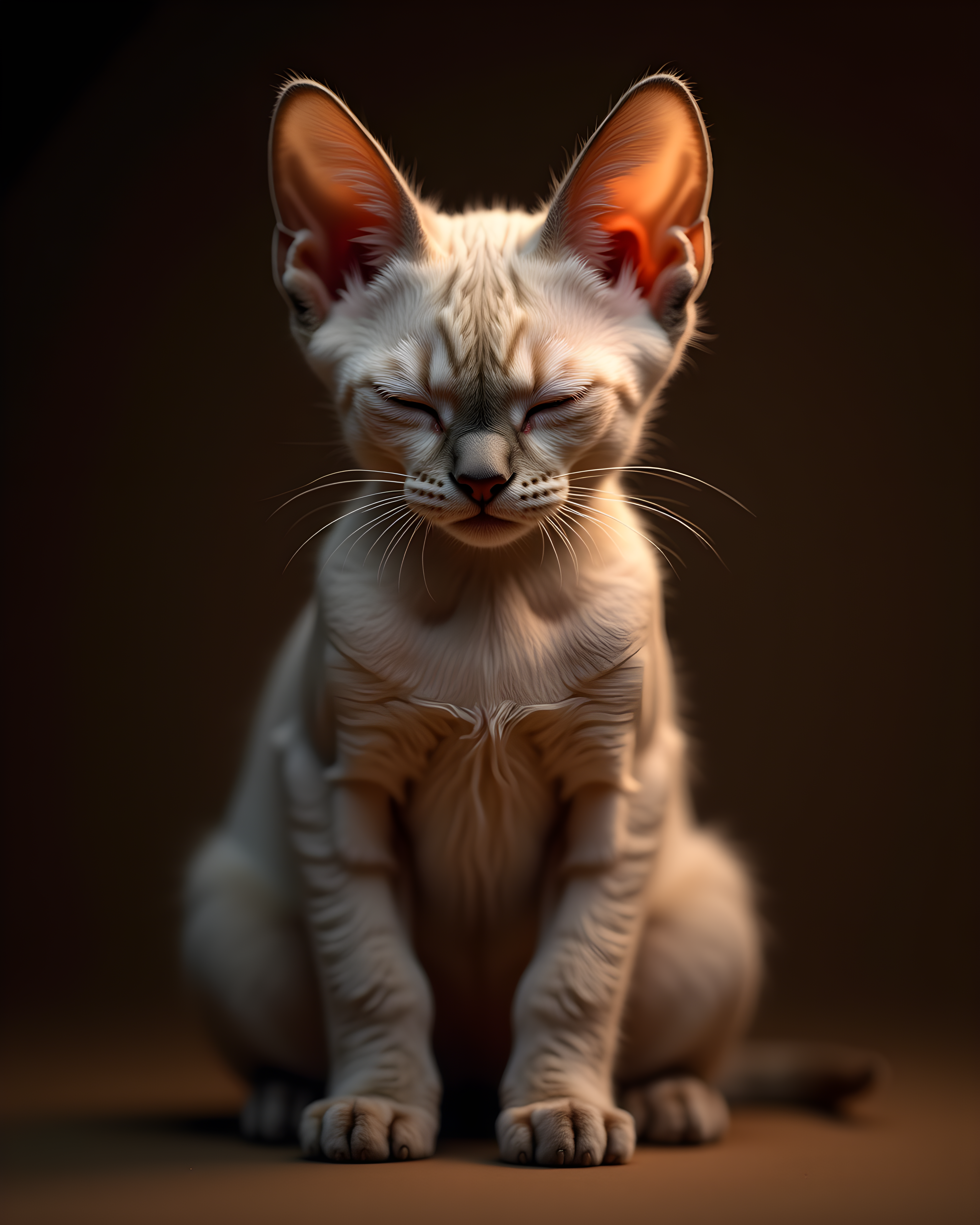 Devon Rex — Realistic (Sleepy)