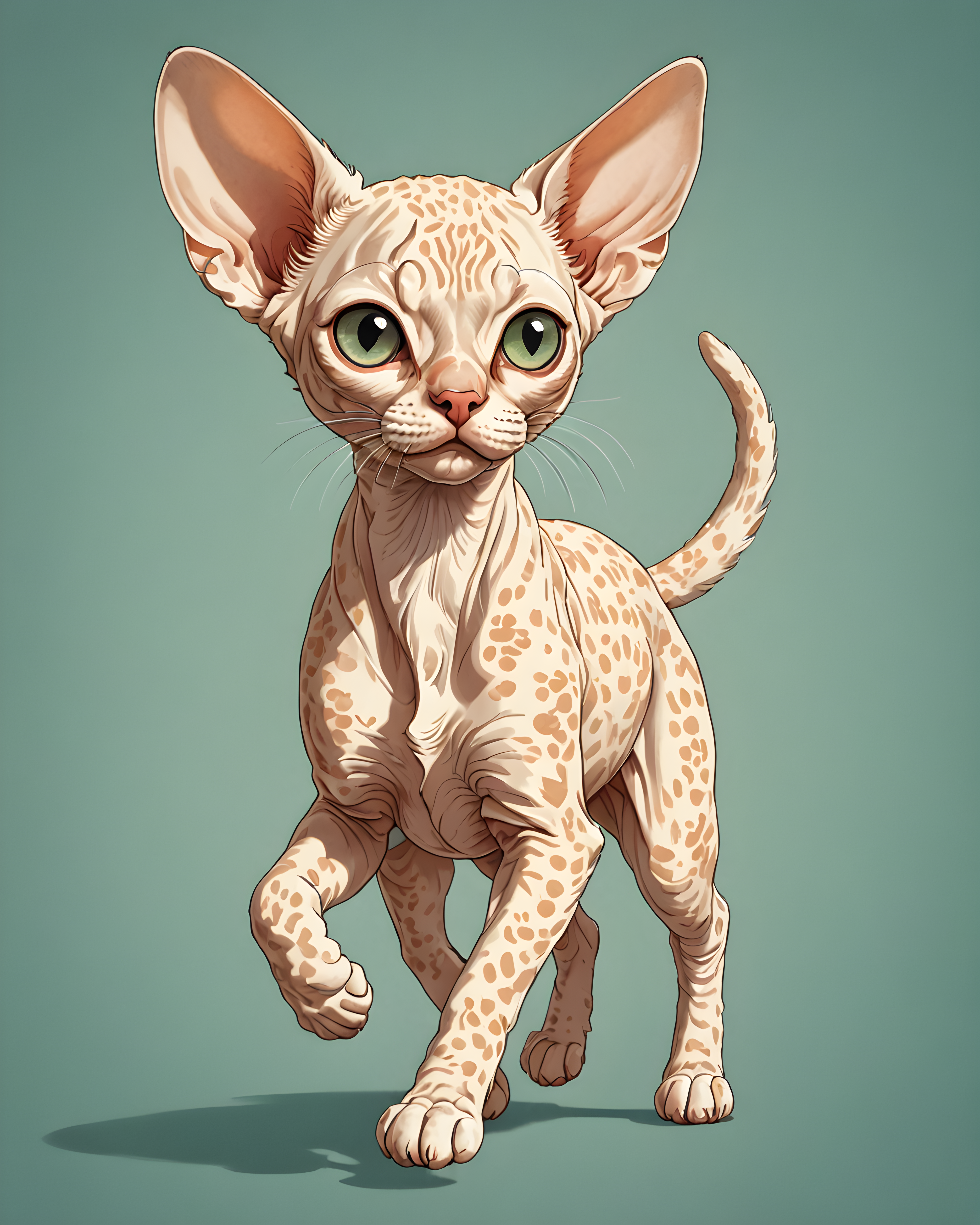 Devon Rex — Retro (Cute)