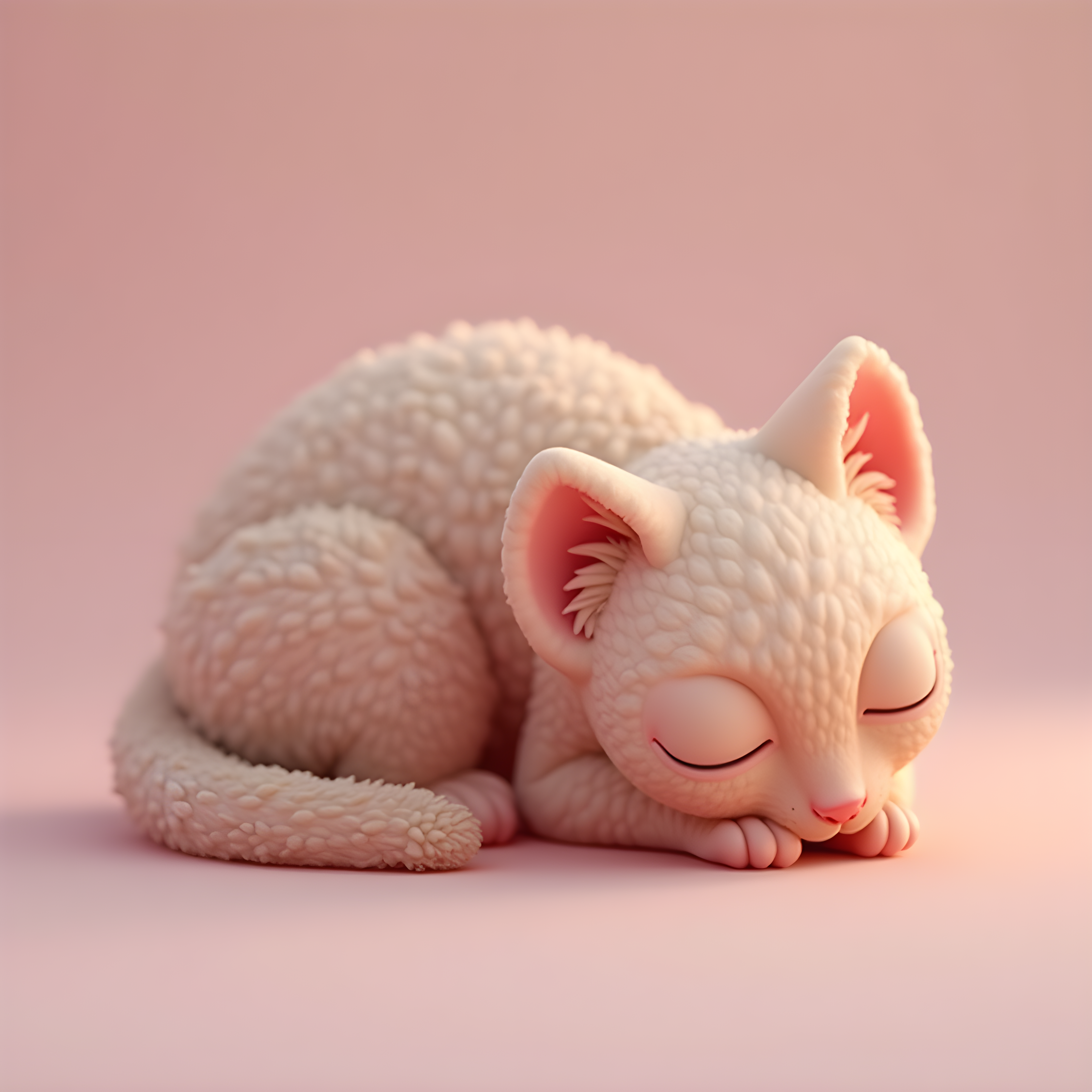Devon Rex — 3D Render (Cute)