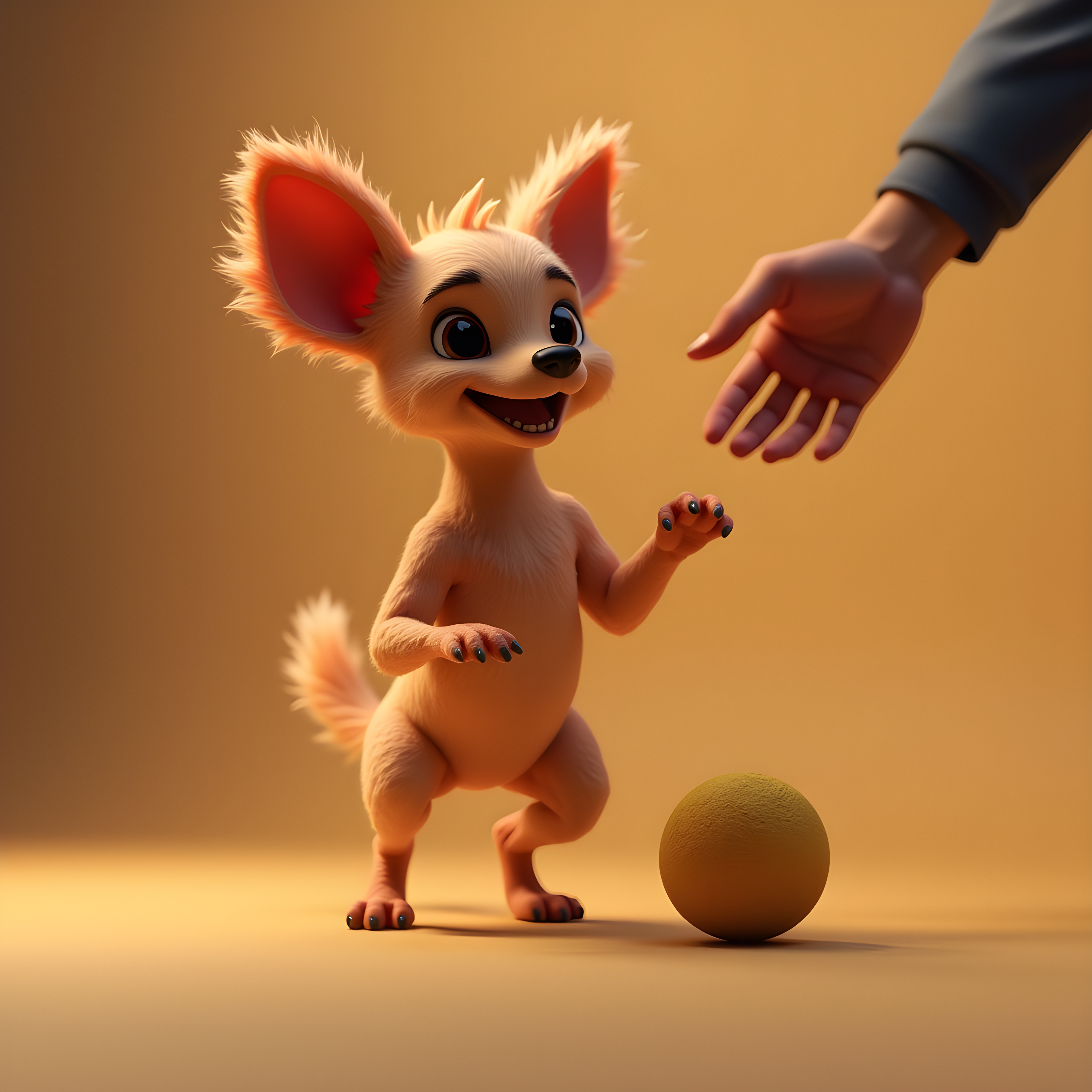 Devon Rex — 3D Render (Playful)