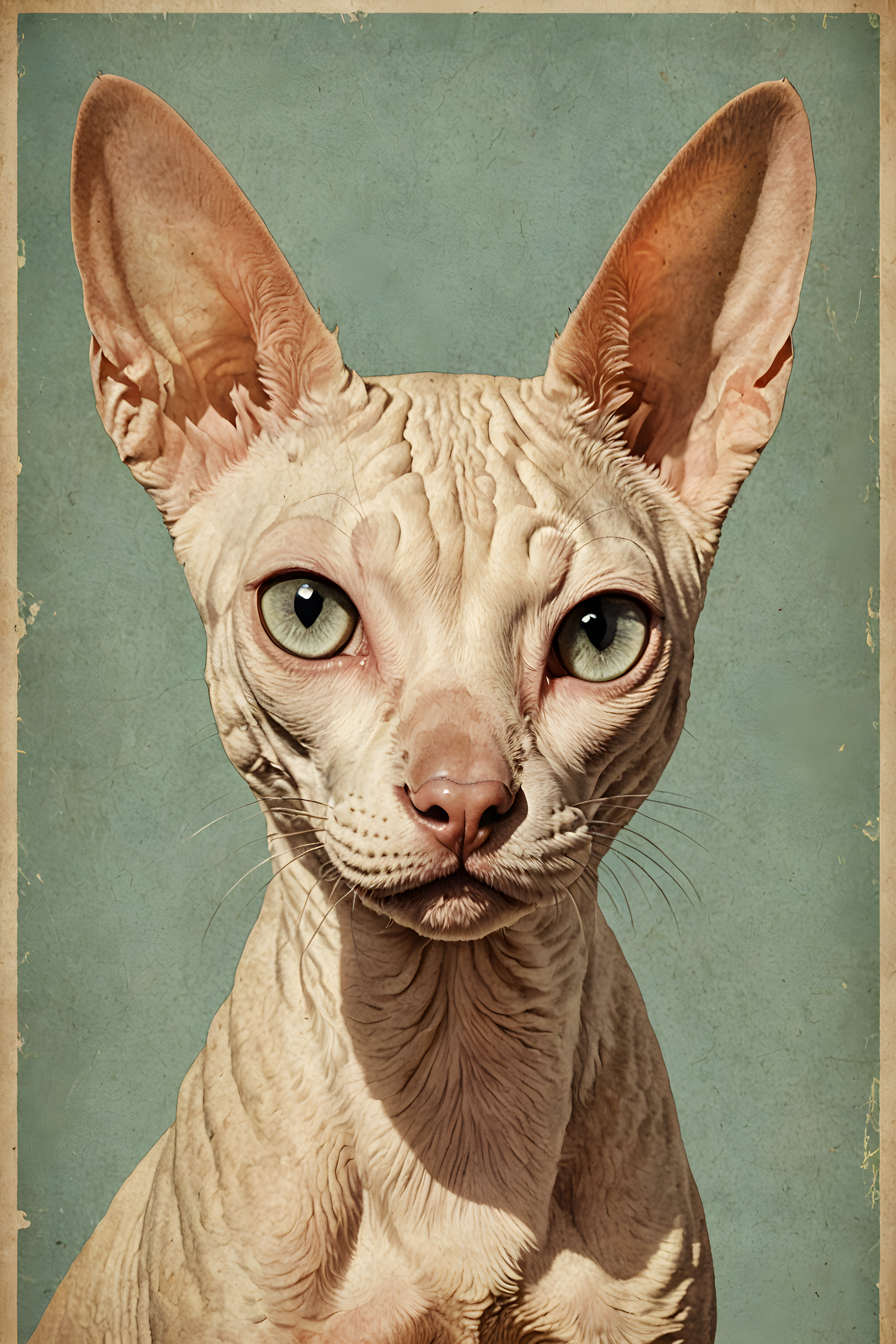 Devon Rex — Vintage Poster (Emotional)