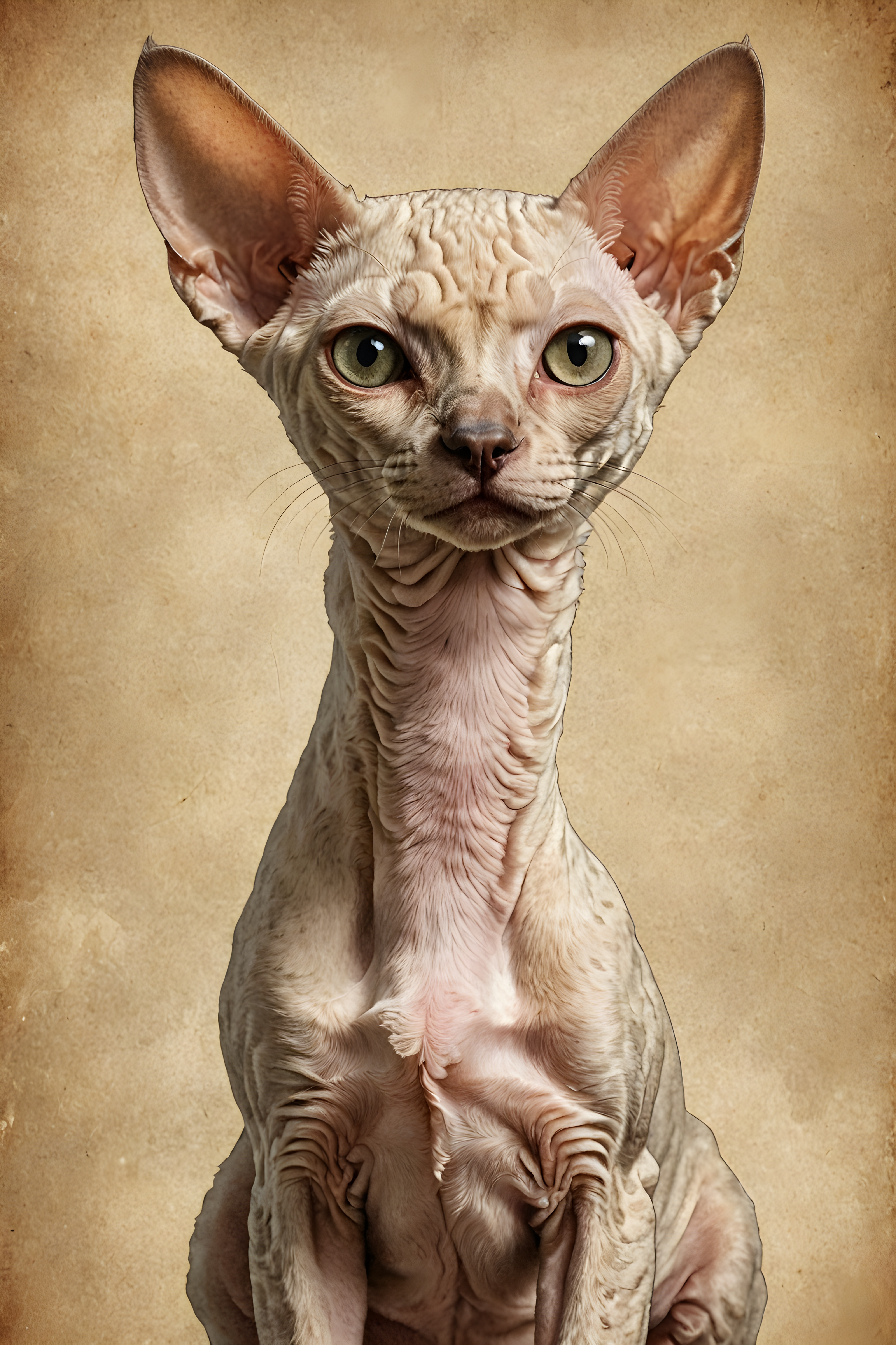 Devon Rex — Vintage Poster (Emotional)