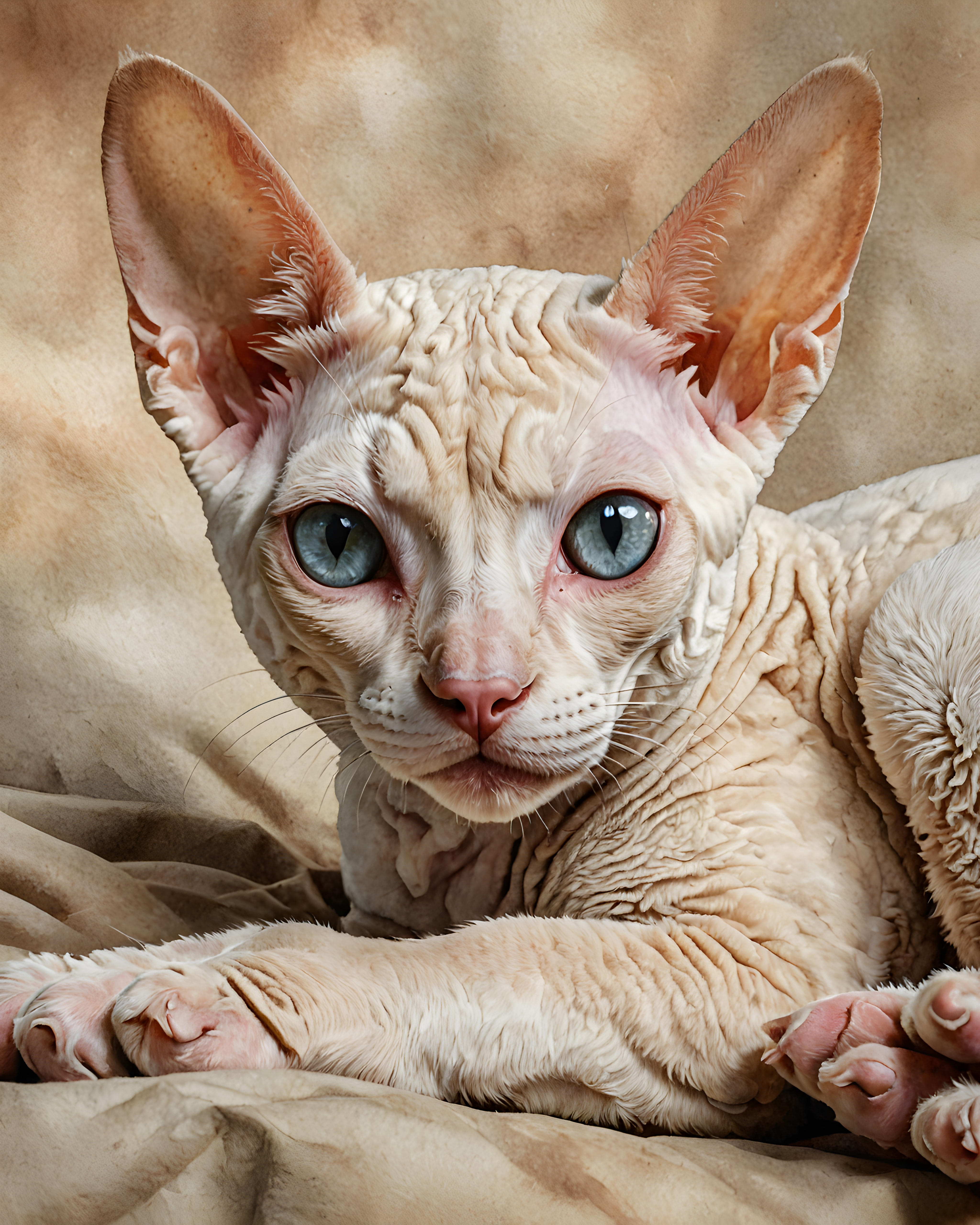 Devon Rex — Watercolor (Emotional)